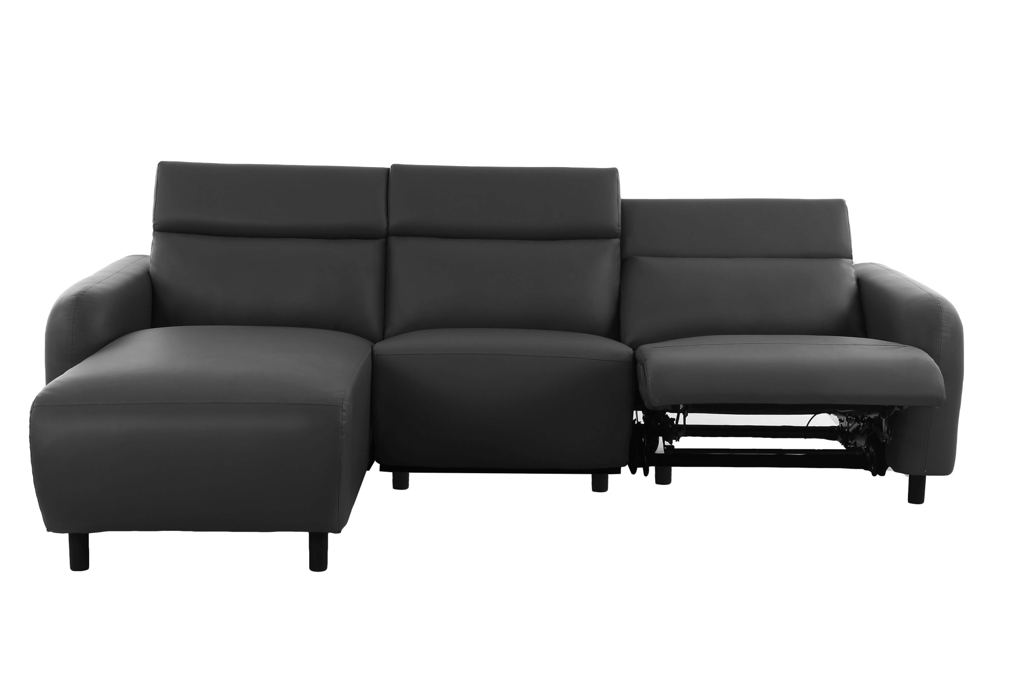 Home affaire Ecksofa »SKAANE Kunstleder, L-Form, 274 cm, manuelle u. elektrische Funktion,«, Kopfteilverstellung, Relax-und Liegefunktion, Federkernpolsterung