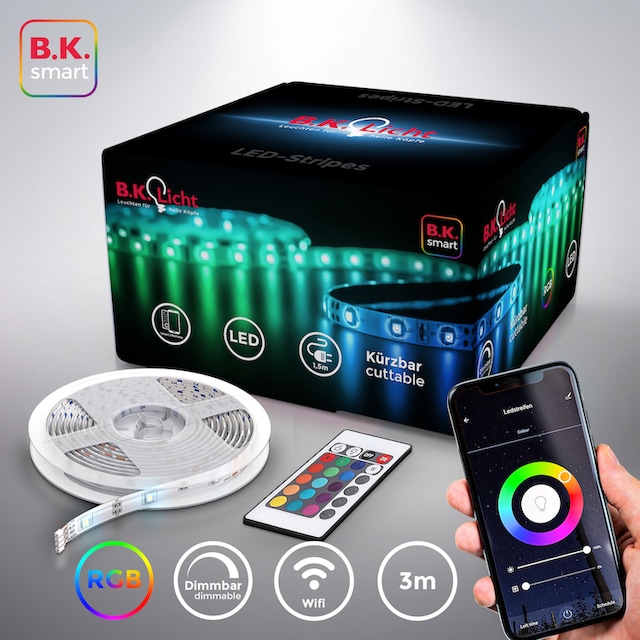 B.K.Licht LED-Streifen, 3m Smart Home LED Band/Stripes dimmbar mit WiFi  App-Steuerung bestellen | BAUR