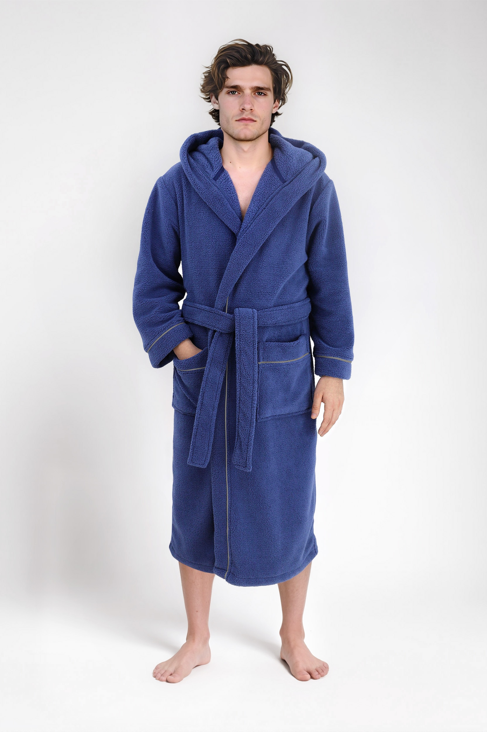OTTO home Unisex-Bademantel "Lillou, ideal für Sauna & Spa, Hotelbademantel, Morgenmantel" 1 Stk. kuschelig weicher Fleece, plüsch, für Damen und Herren, XS-3XL