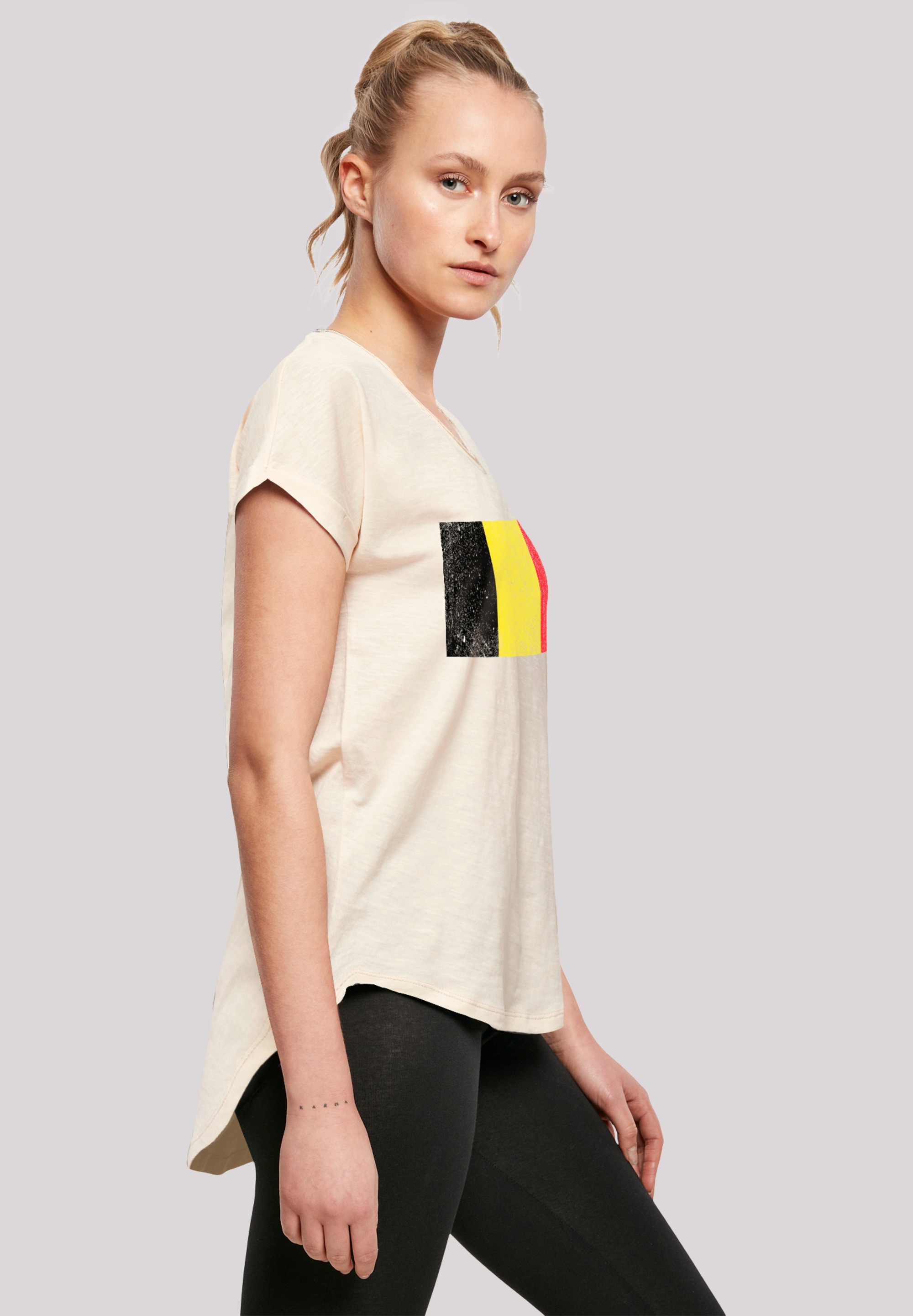 F4NT4STIC T-Shirt »Belgium Belgien Flagge«, Print