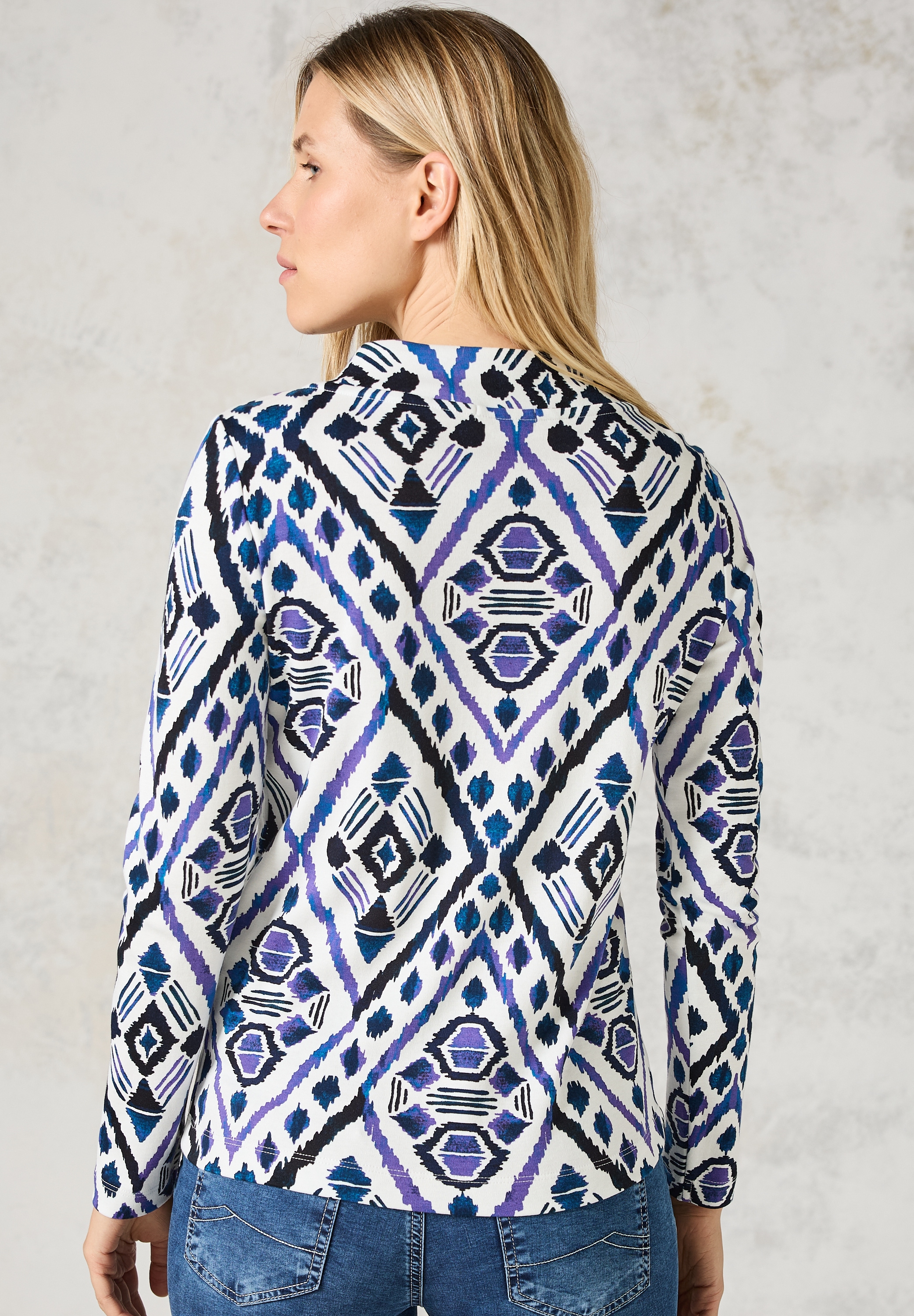 Cecil Langarmshirt, mit grafischem Muster