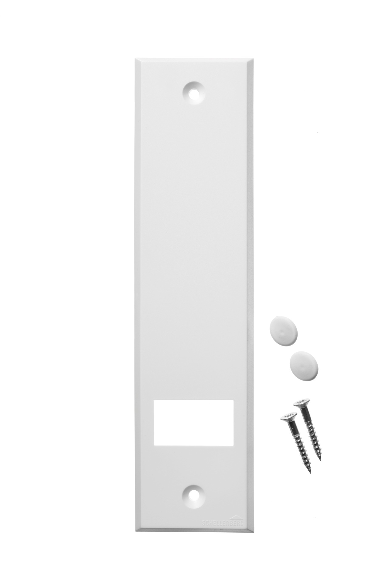 SCHELLENBERG Gurtwickler-Abdeckplatte »Standard Maxi, 18,5 cm Lochabstand, langlebig aus Kunststoff«, Rollladen Abdeckblenden für Gurtwickler und Einlasswickler