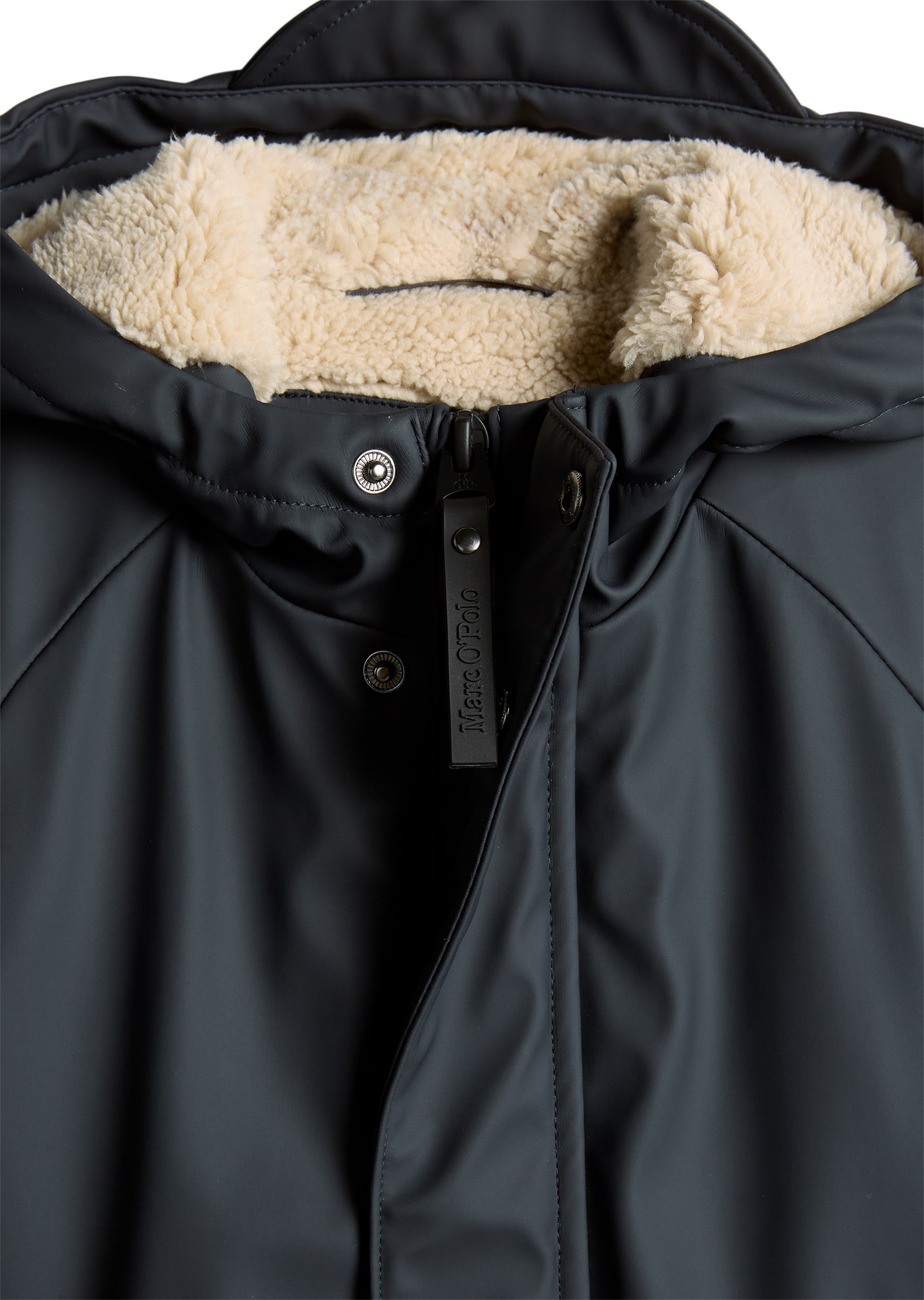 Marc O'Polo Outdoorjacke »mit flauschigem Teddyfell-Futter« mit Kapuze