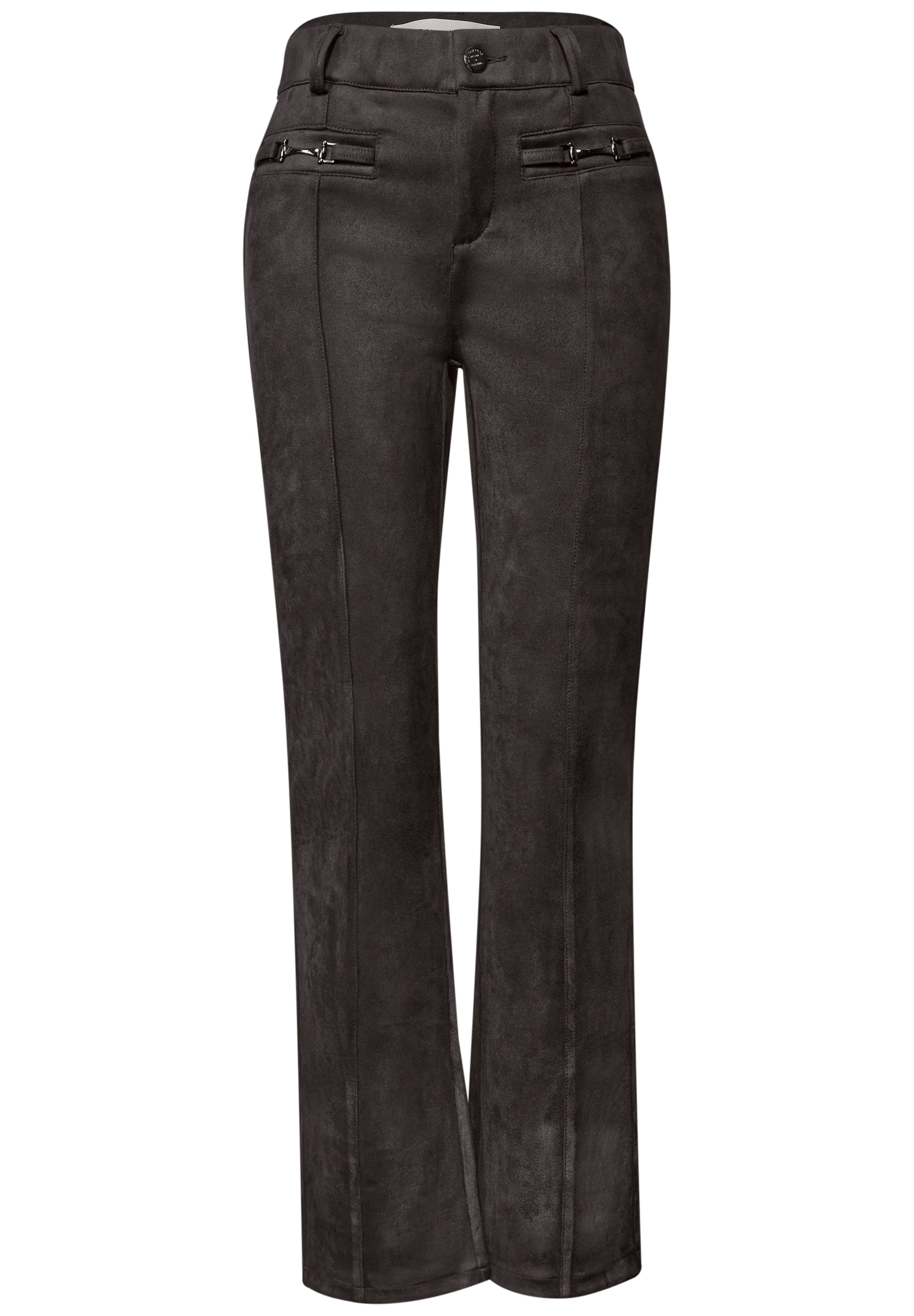 STREET ONE Bootcuthose »Style Blaire«  Velourshose im Slim Fit