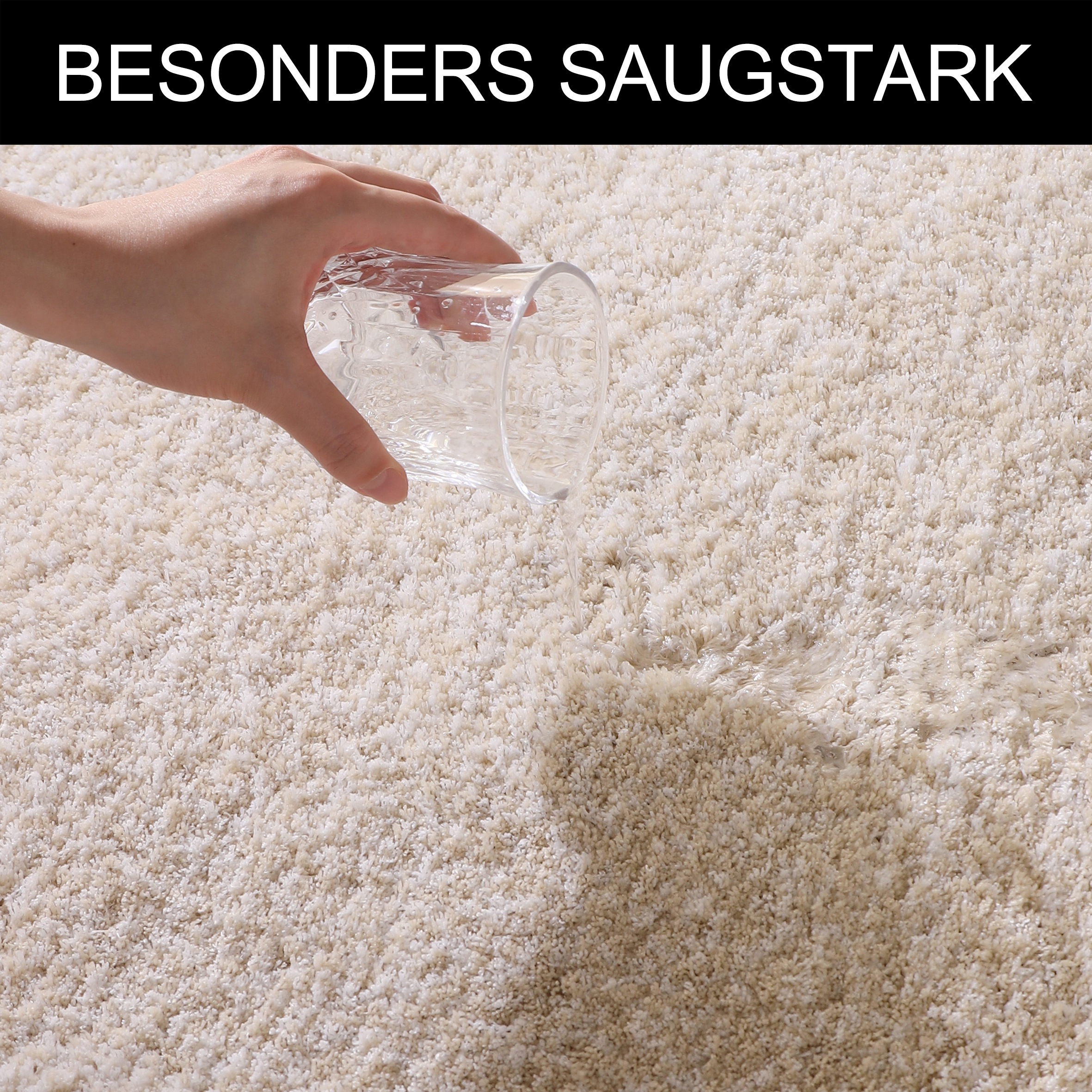 my home Badematte »Vanessa meliert, Badvorleger, Badezimmer Teppich, Duschvorleger«, rutschhemmend beschichtet, strapazierfähig, Badteppich, weiche Haptik, unifarben