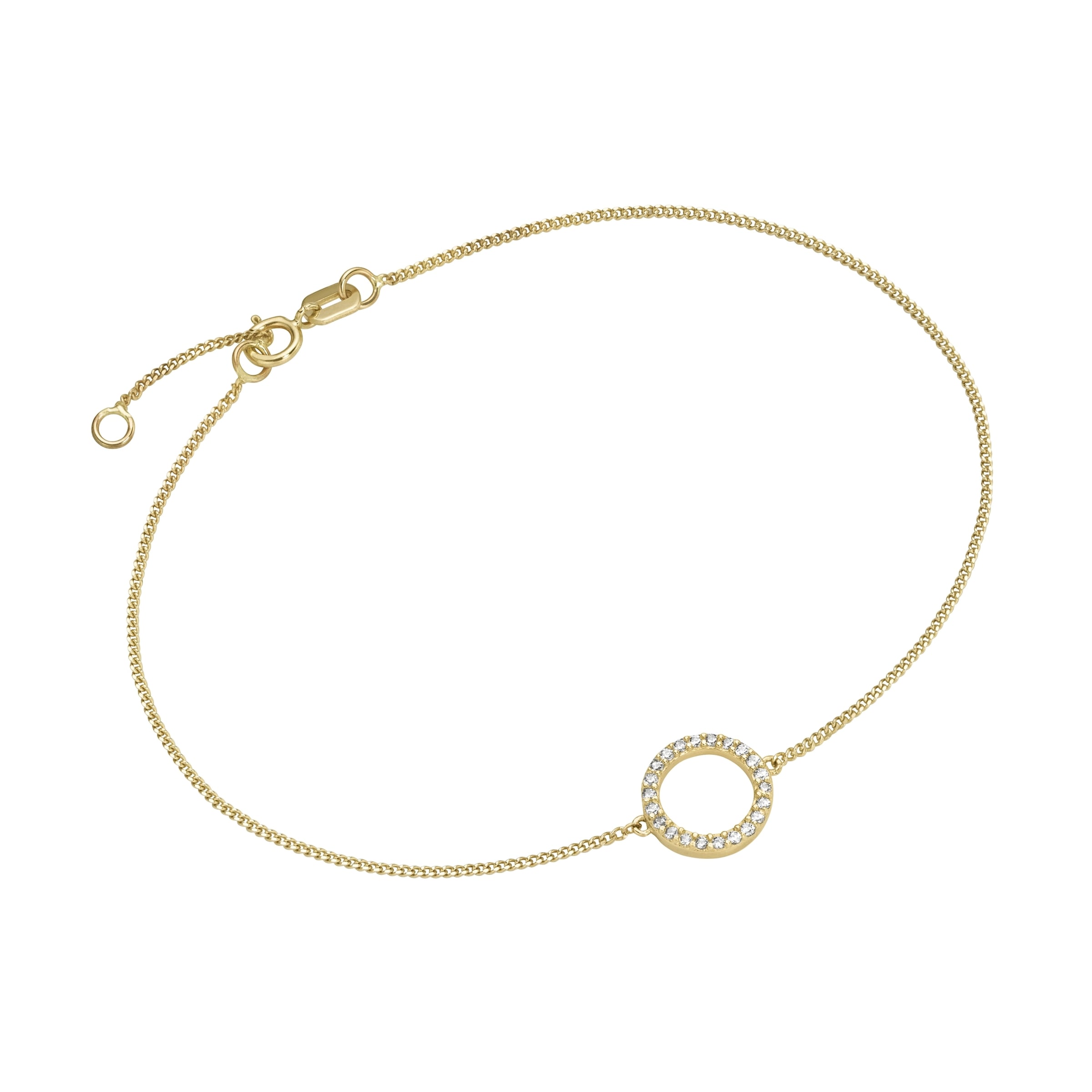 Luigi Merano Armband »Mittelteil Ring mit Zirkonia, Gold 375« | BAUR