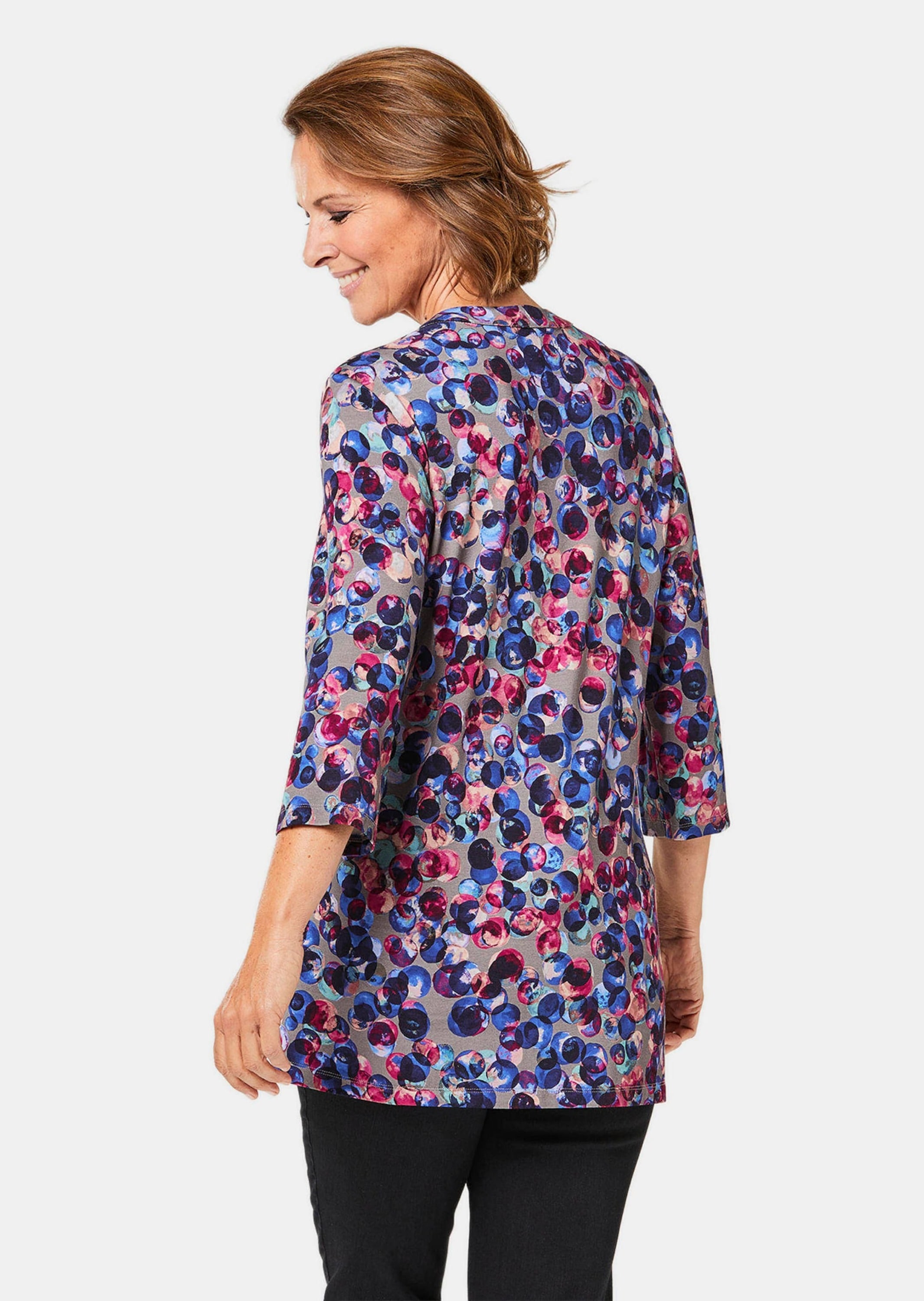 GOLDNER Print-Shirt »Drucktunika Figurschmeichelndes Drucktunika-Shirt«