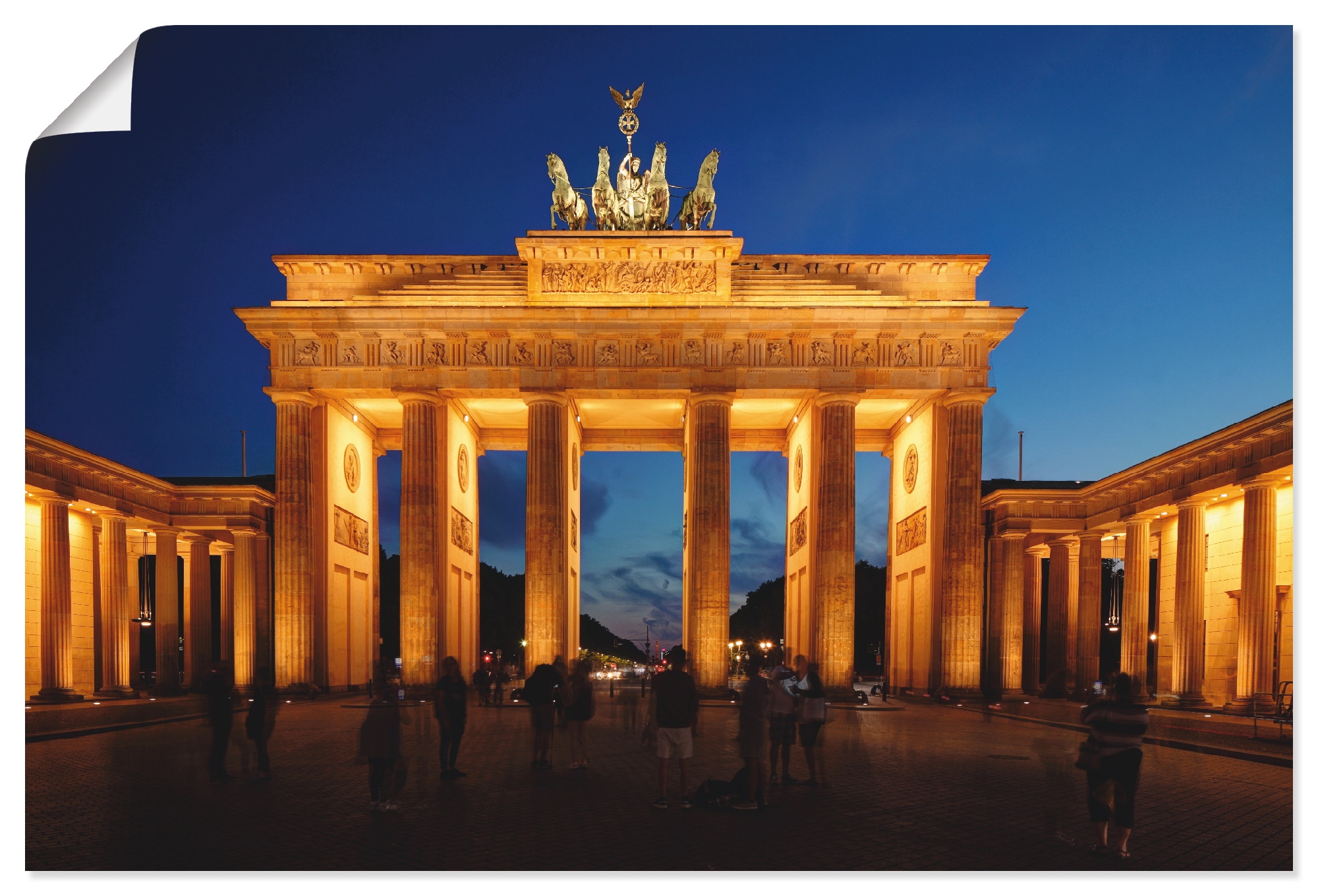 Artland Wandbild "Brandenburger Tor bei Abenddämmerung", Gebäude, (1 St.), als Leinwandbild, Poster in verschied. Größen