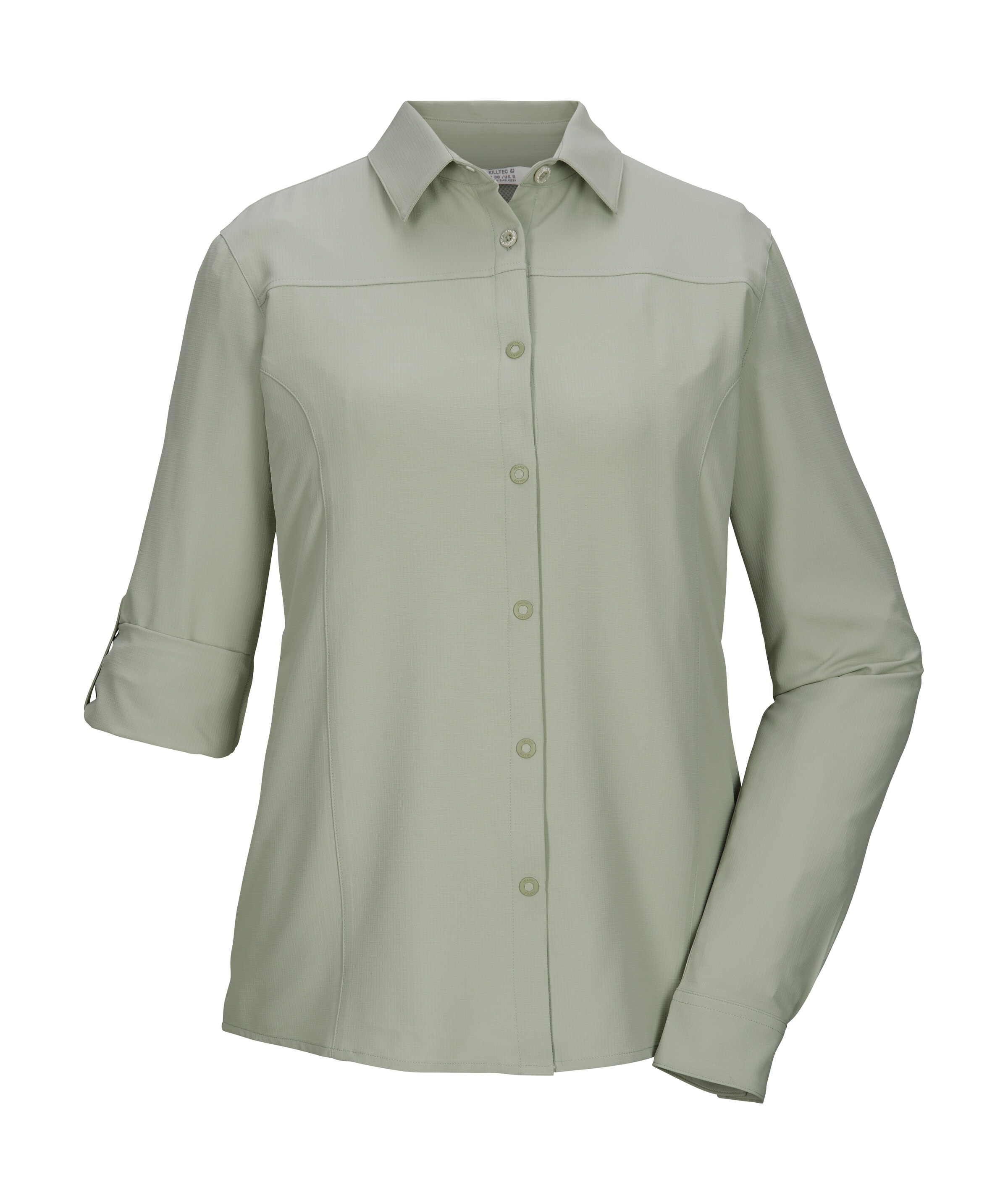 Killtec Funktionshemd "KOS 61 WMN WVN SHRT" Schnelltrocknende, krempelbare Damen Funktionsbluse