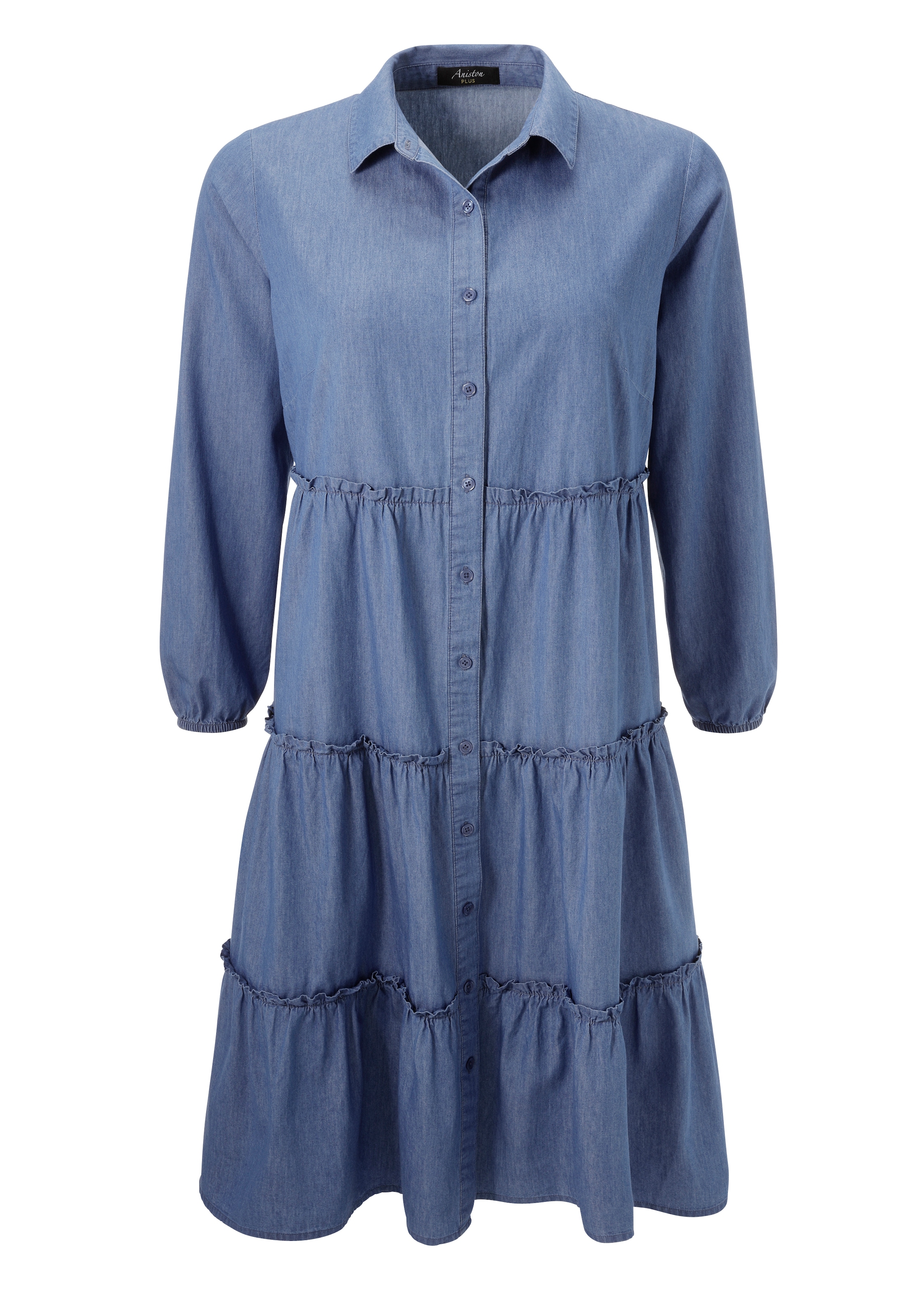 Aniston PLUS Jeanskleid, in Denimqualität - NEUE KOLLEKTION