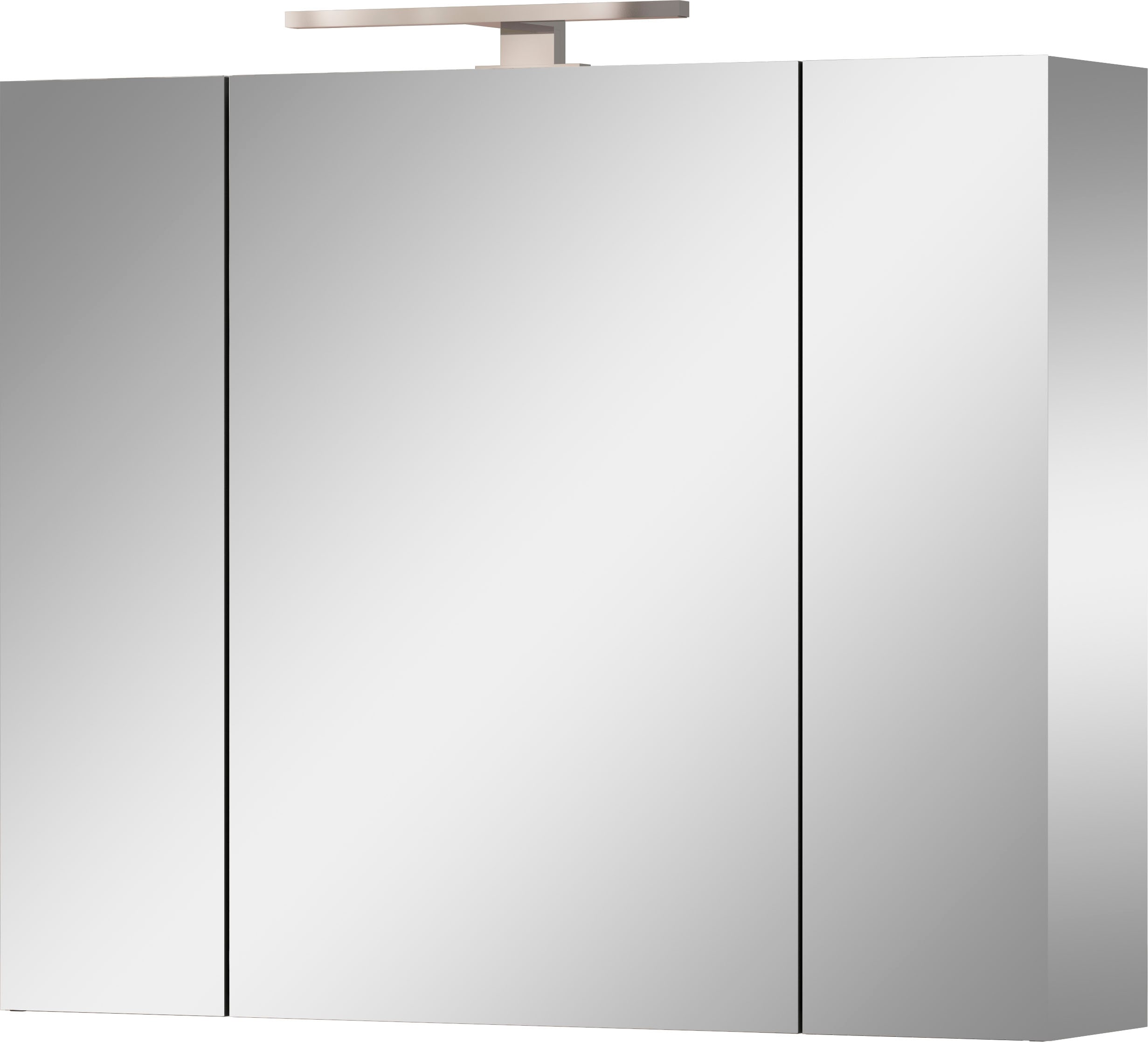 GERMANIA Spiegelschrank "Spiegelschrank" 1 Stk. tlg. 3-türiger Spiegelschrank mit LED-Beleuchtung und Steckdose