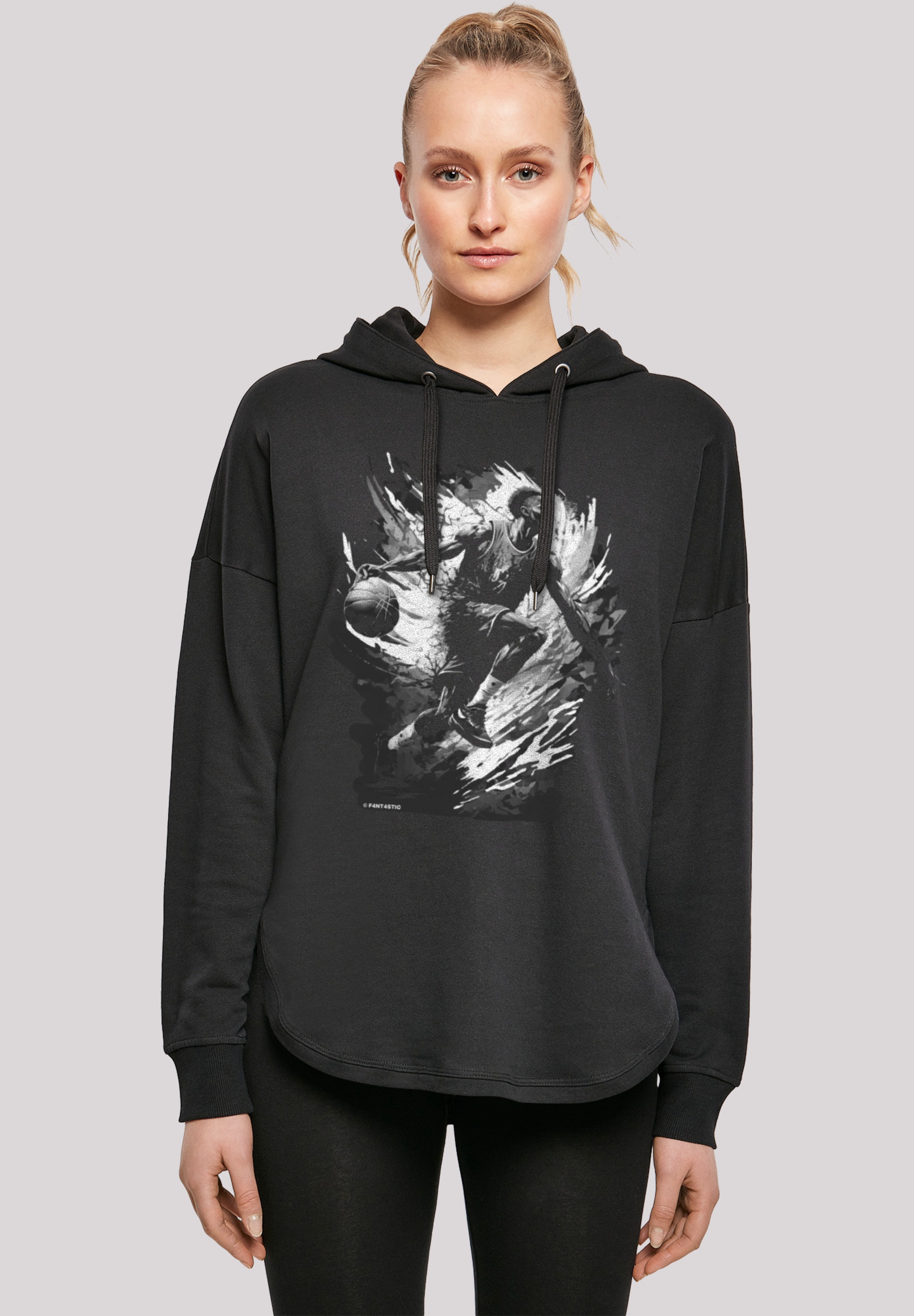 F4NT4STIC Kapuzenpullover "Basketball Splash Sport OVERSIZE HOODIE", Print