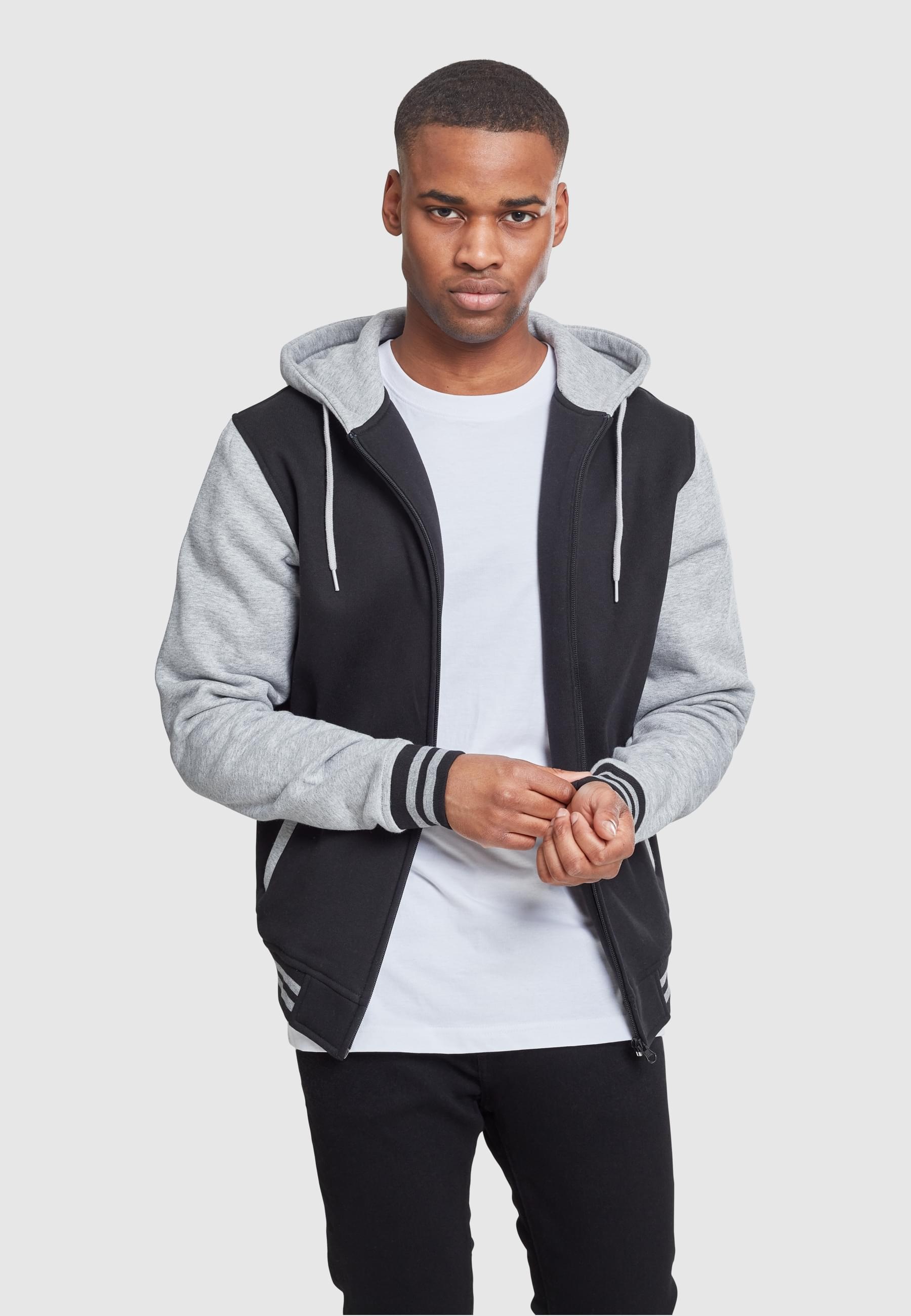 URBAN CLASSICS Sweatjacke »Urban Classics Herren 2-tone Zip Hoody«