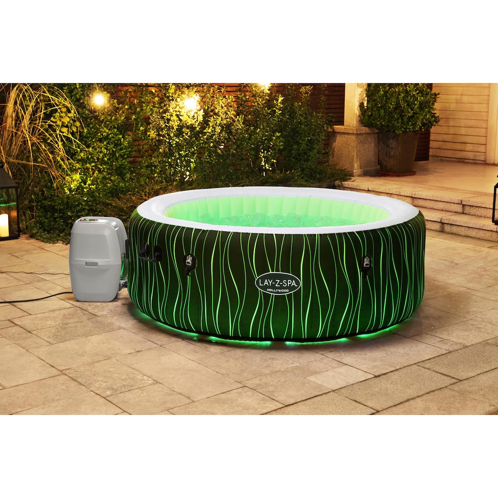 Bestway Whirlpool »LAY-Z-SPA® LED-Hollywood AirJet™«, ØxH: 196x66 cm, für bis zu 6 Personen