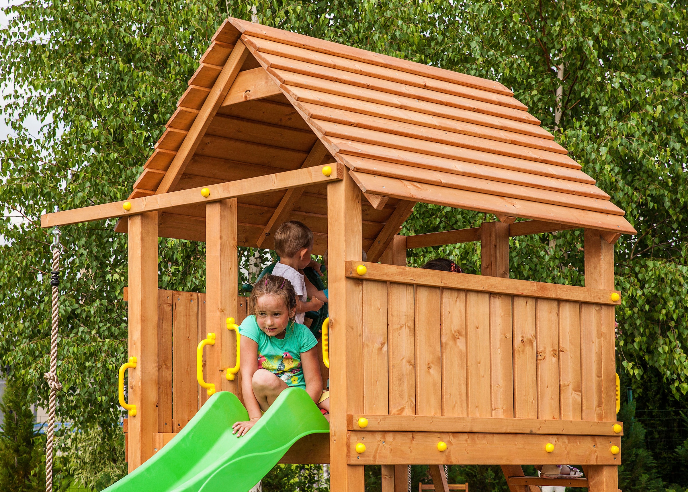 FUNGOO Spielturm »FORTRESS Toybox«, mit Schaukel & Rutsche
