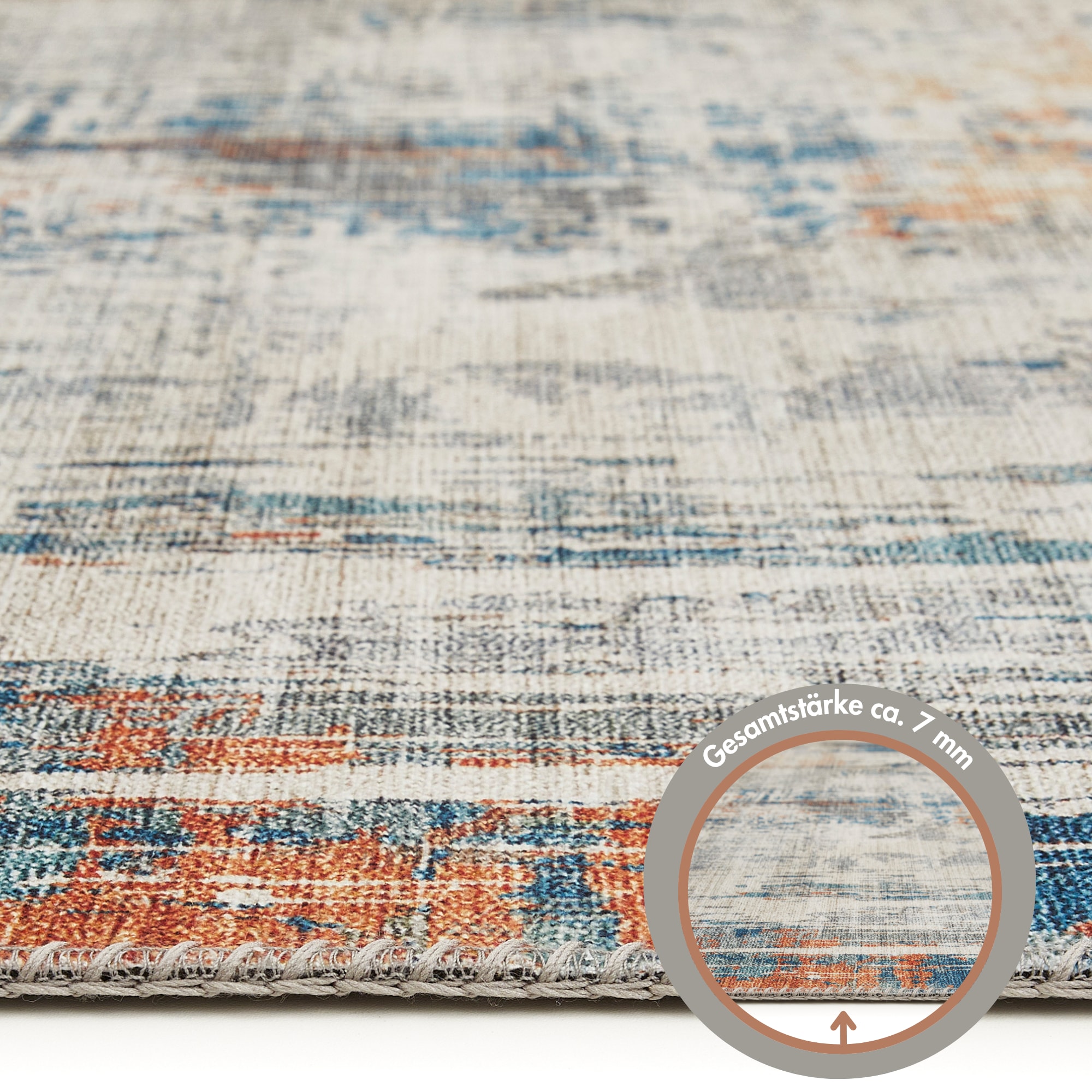 LUXOR living Teppich »Prima«, rechteckig, 7 mm Höhe, Kurzflor, bedruckt, modernes Design, auch als Läufer erhältlich