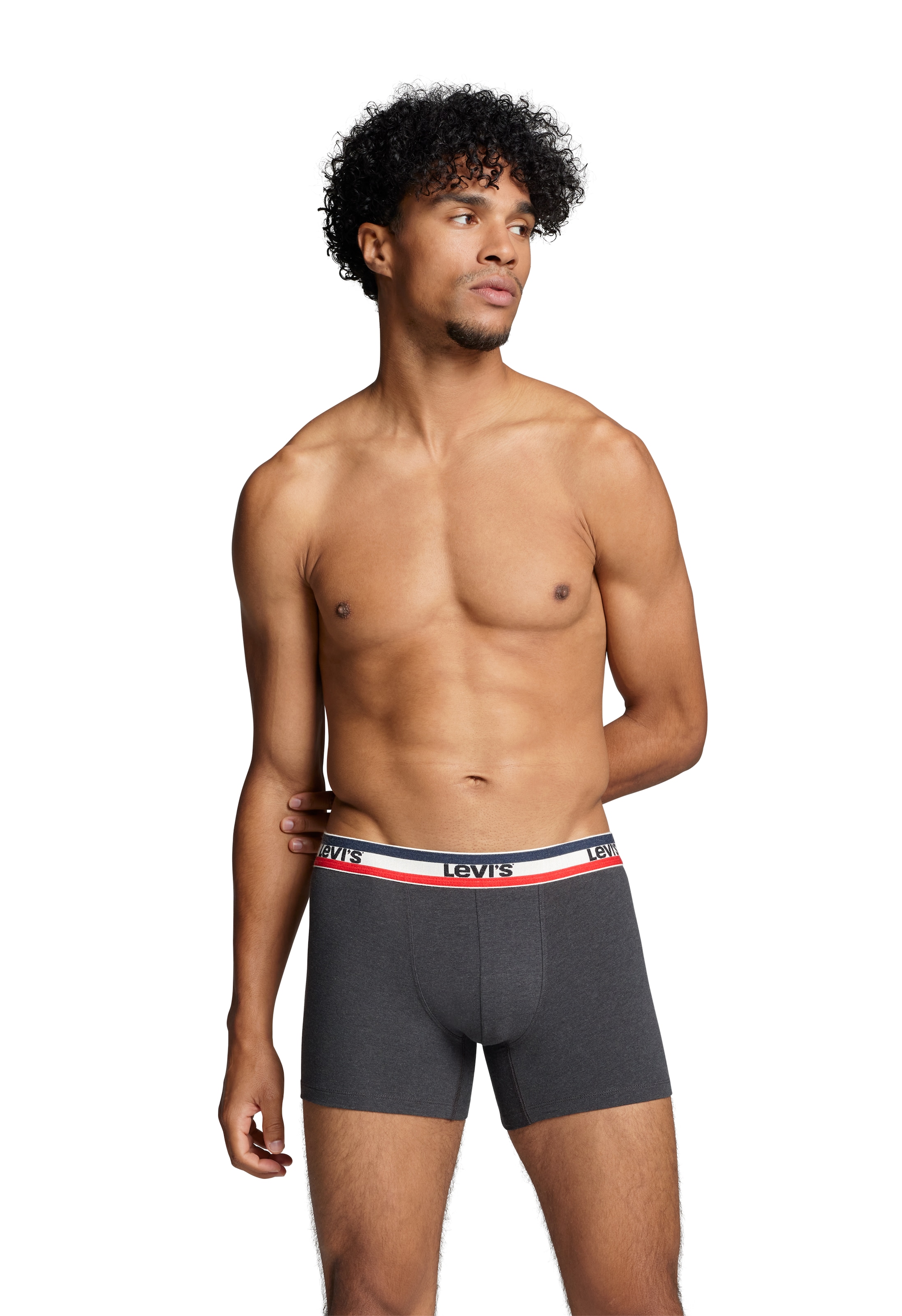 Levi's® Boxershorts »LEVIS MEN SPRTSWR LOGO BOXER BRIEF 3P«, (Packung, 3er Pack), mit breitem Logobund