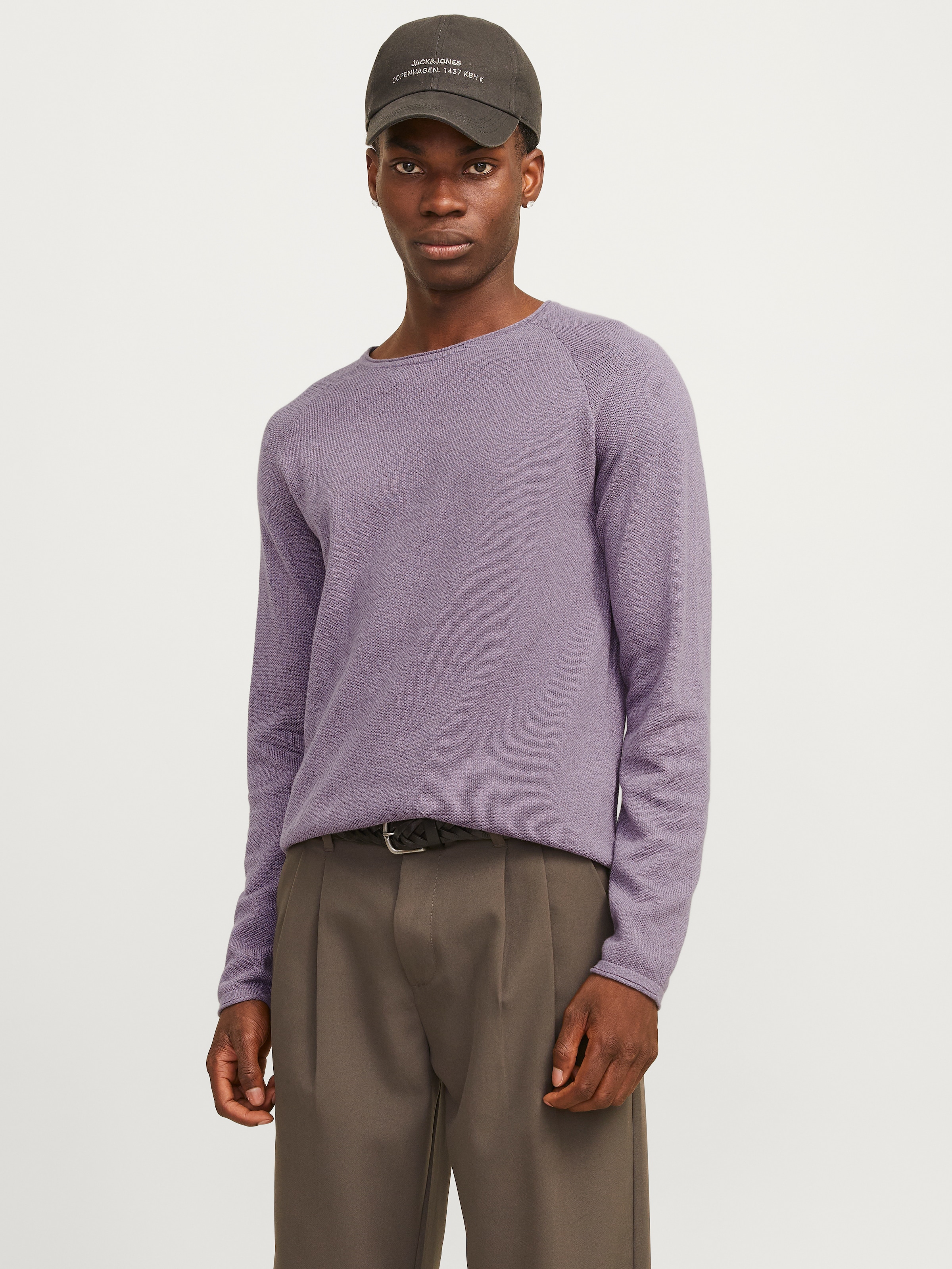 Jack & Jones Rundhalspullover "JJEHILL KNIT CREW NECK NOOS", mit Strukturst günstig online kaufen