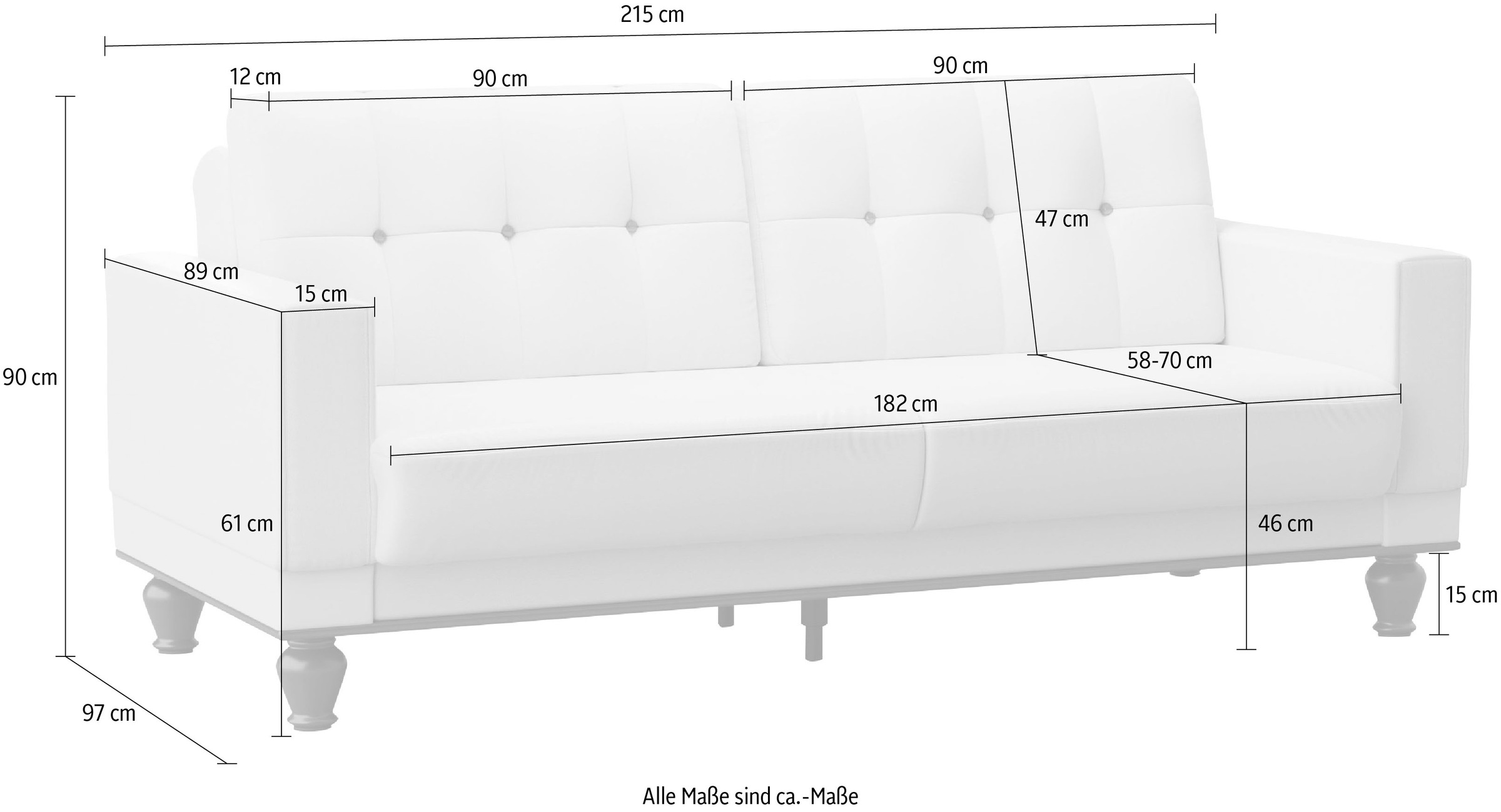 sit&more 3-Sitzer »Orient 5«, mit Strass-Stein, wahlweise mit Bettfunktion und Bettkasten