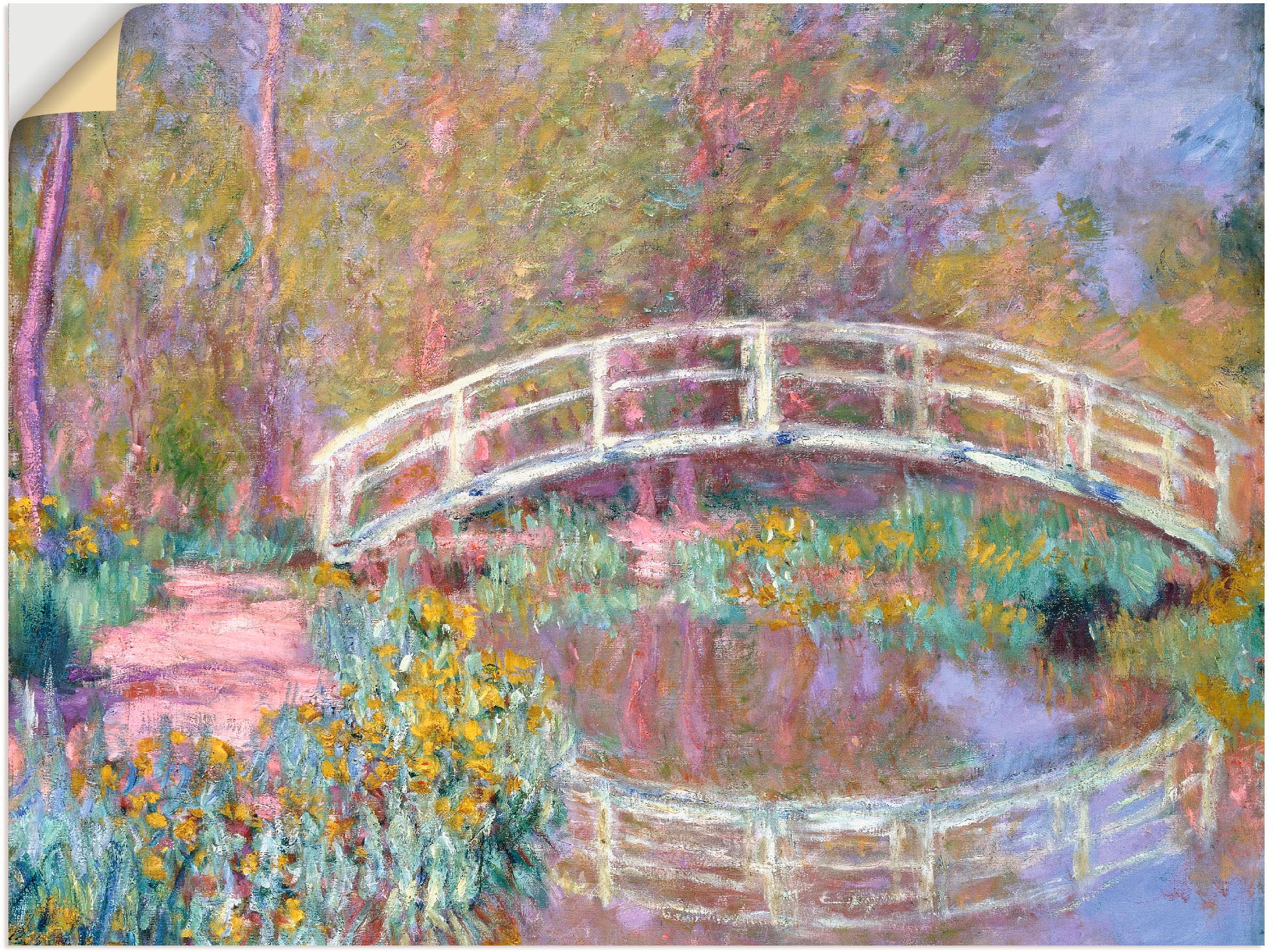 Artland Wandbild »Brücke in Monets Garten«, | versch. Poster (1 oder Wandaufkleber BAUR St.), Leinwandbild, in als bestellen Größen Gewässer