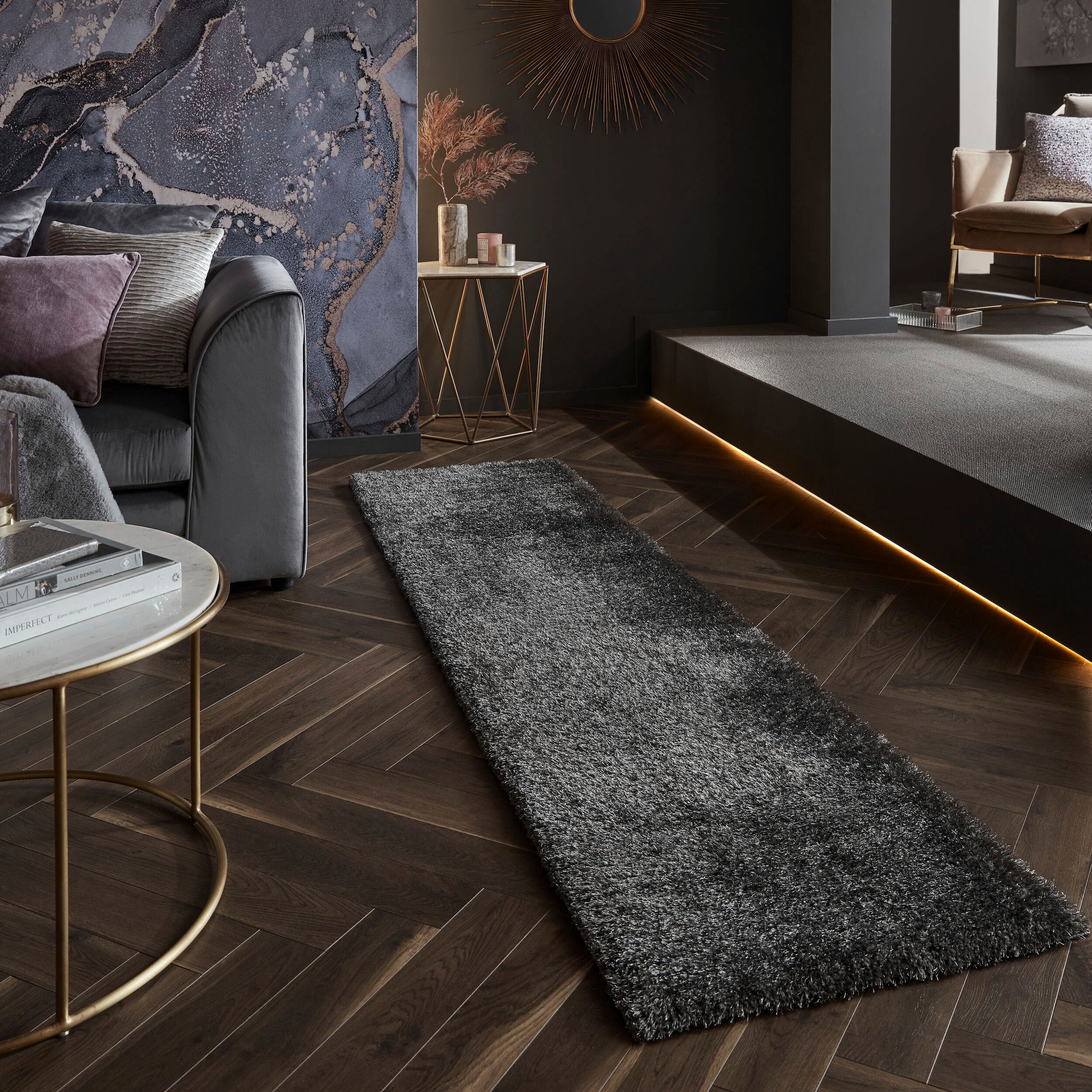 FLAIR RUGS Hochflor-Läufer "Velvet", rechteckig, 40 mm Höhe