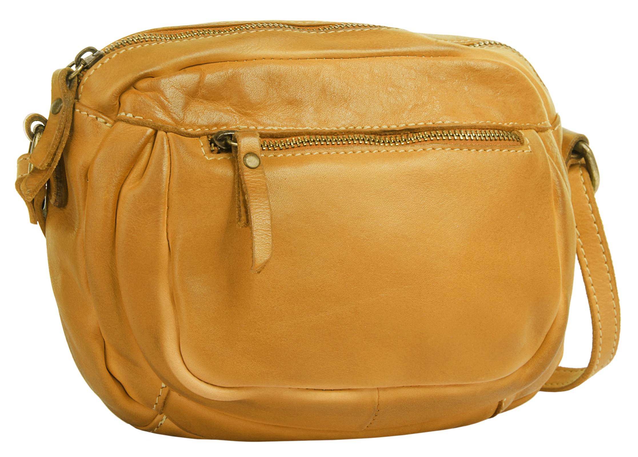 Cluty Umhängetasche, echt Leder, Made in Italy