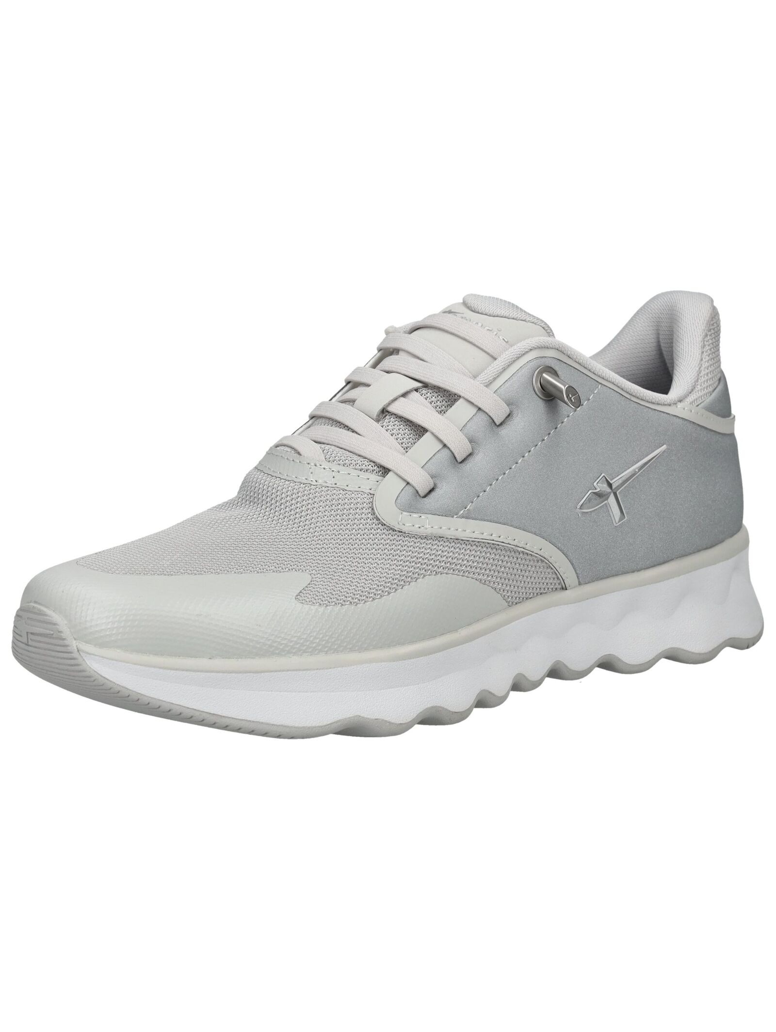 Sneaker TAMARIS "Tamaris Sneaker Lederimitat/Textil", Damen, Gr. 37, grau (hellgrau), Lederimitat, Textil, Schuhe Sneaker