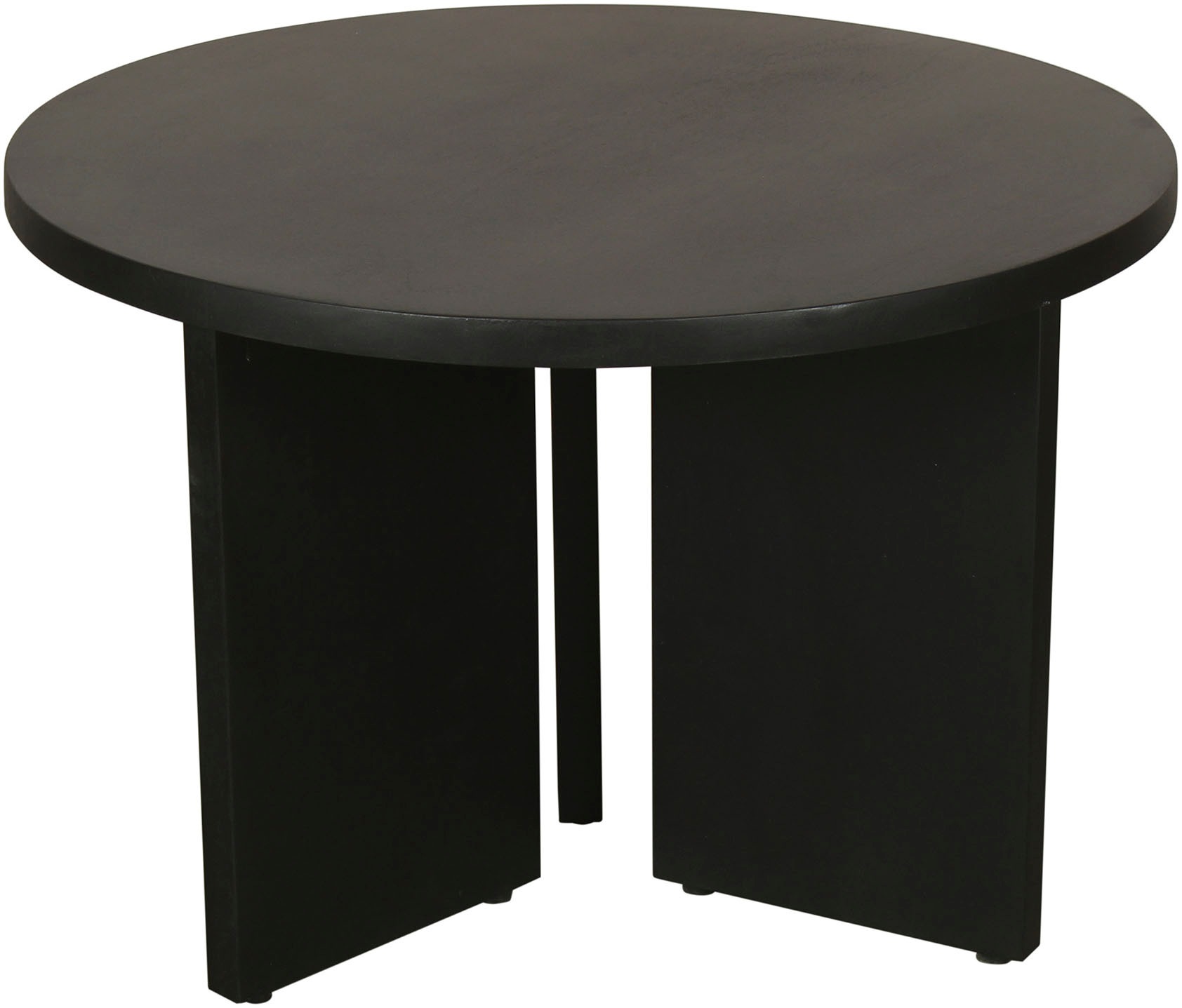 byLIVING Couchtisch »Round«, (1 St.), aus 2,5cm starkem Massivholz schwarz, einzeln oder im Set stellbar