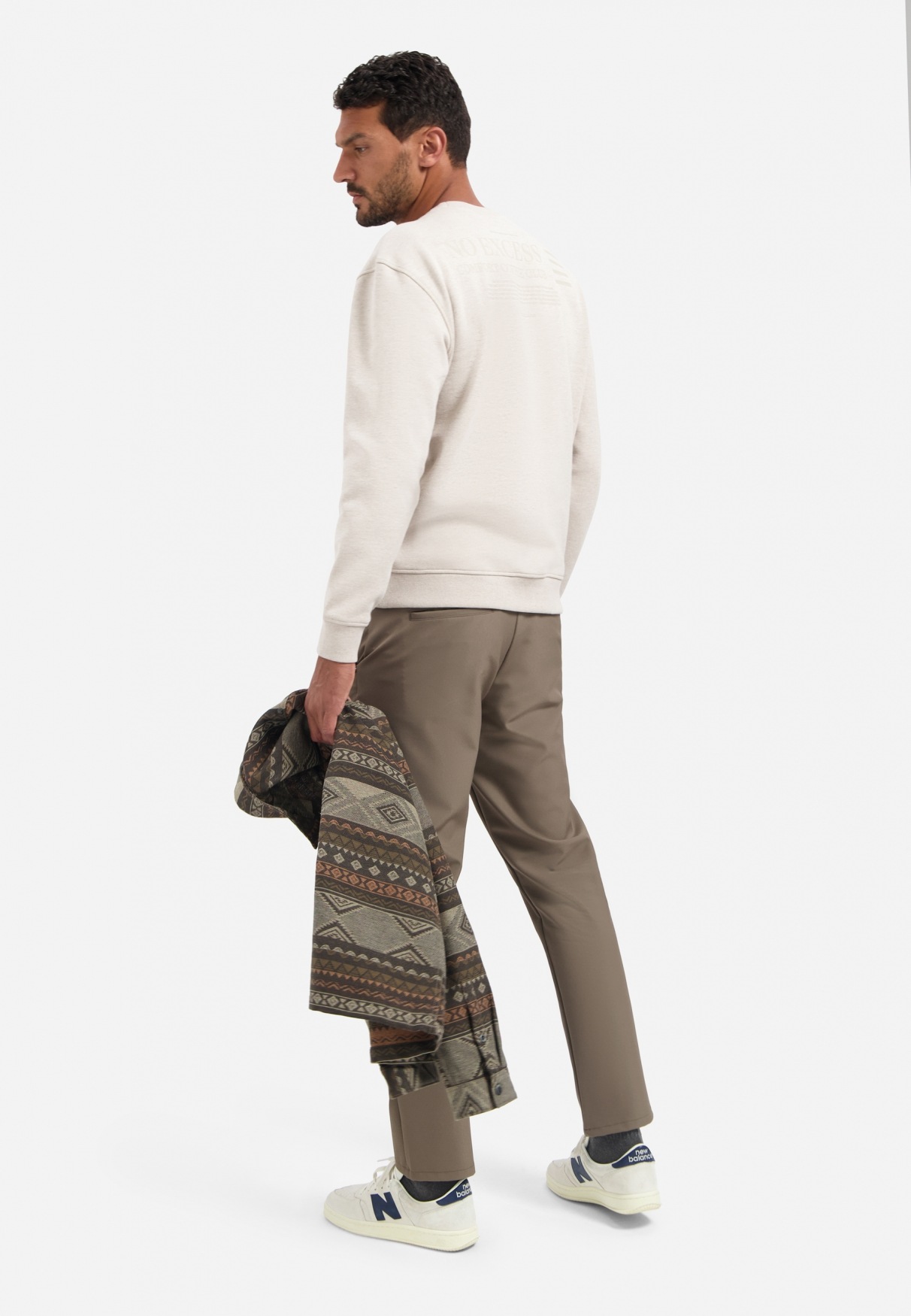 NO EXCESS Sweater »No Excess Sweater mit Rückenprint Sweater Crewneck Melange«
