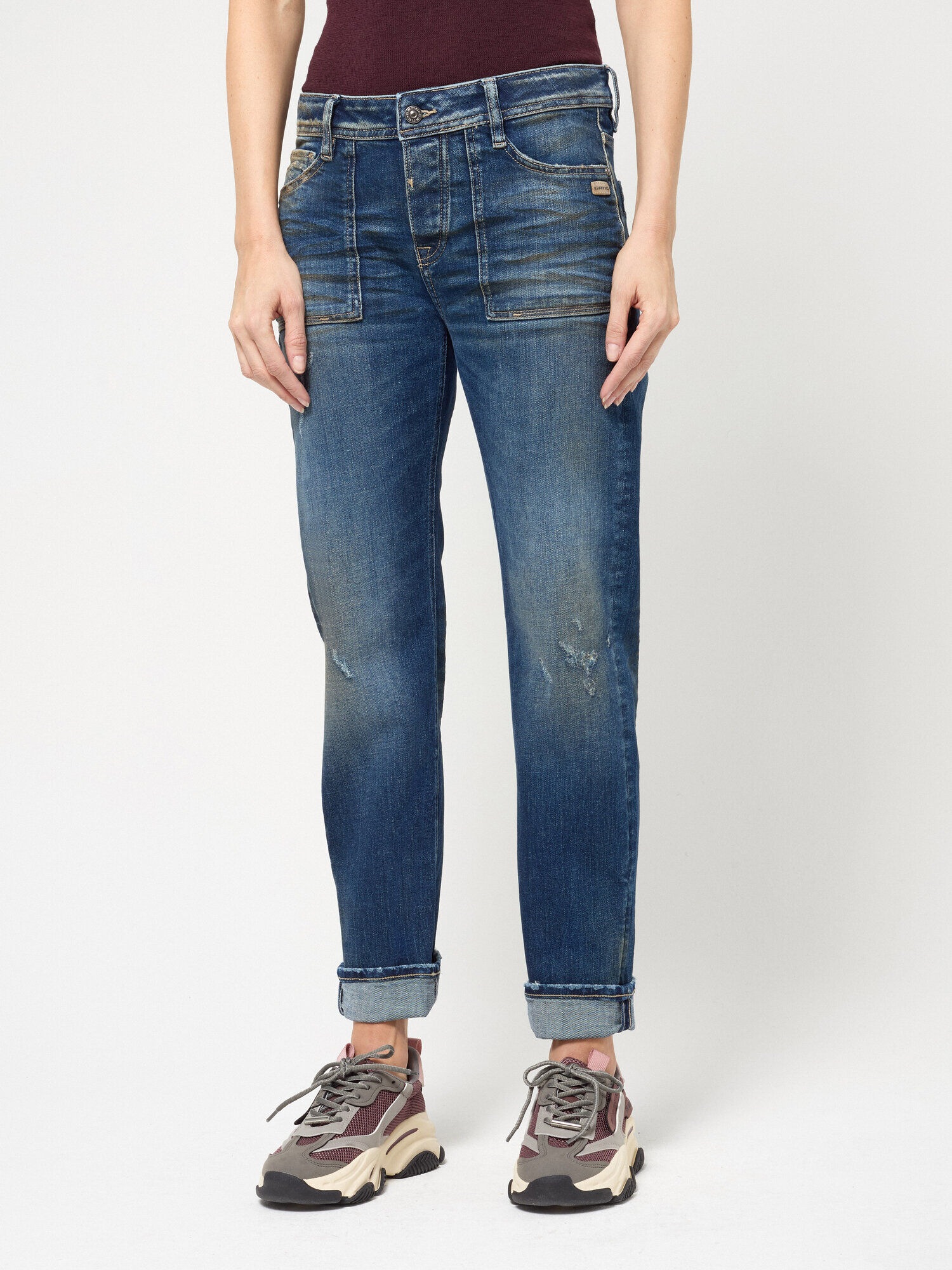 GANG Boyfriend-Jeans "94NICA WORKER" im androgynen Look