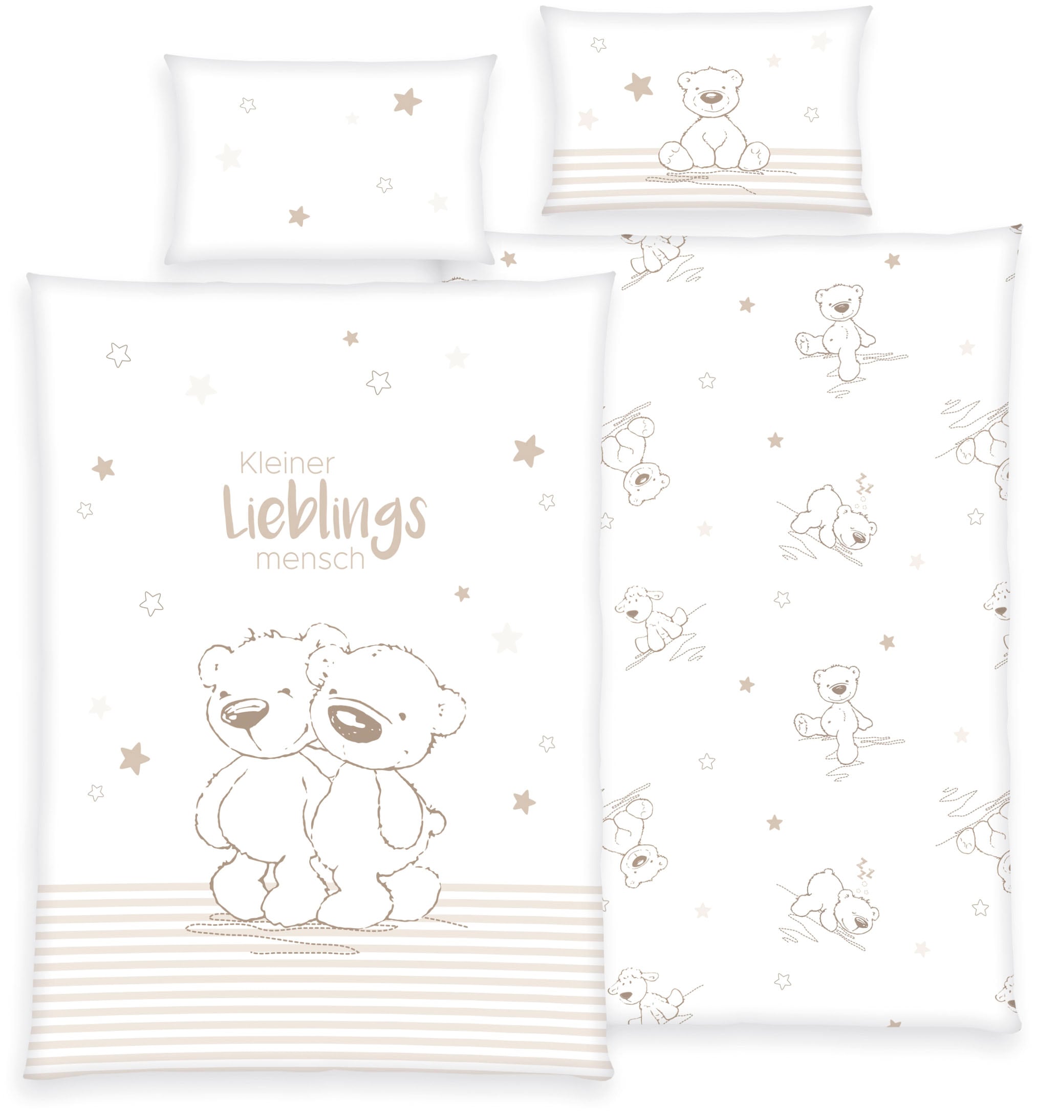 OTTO home Kinderbettwäsche "Kleiner Liebling in Gr. 100x135 und 135x200 cm" günstig online kaufen