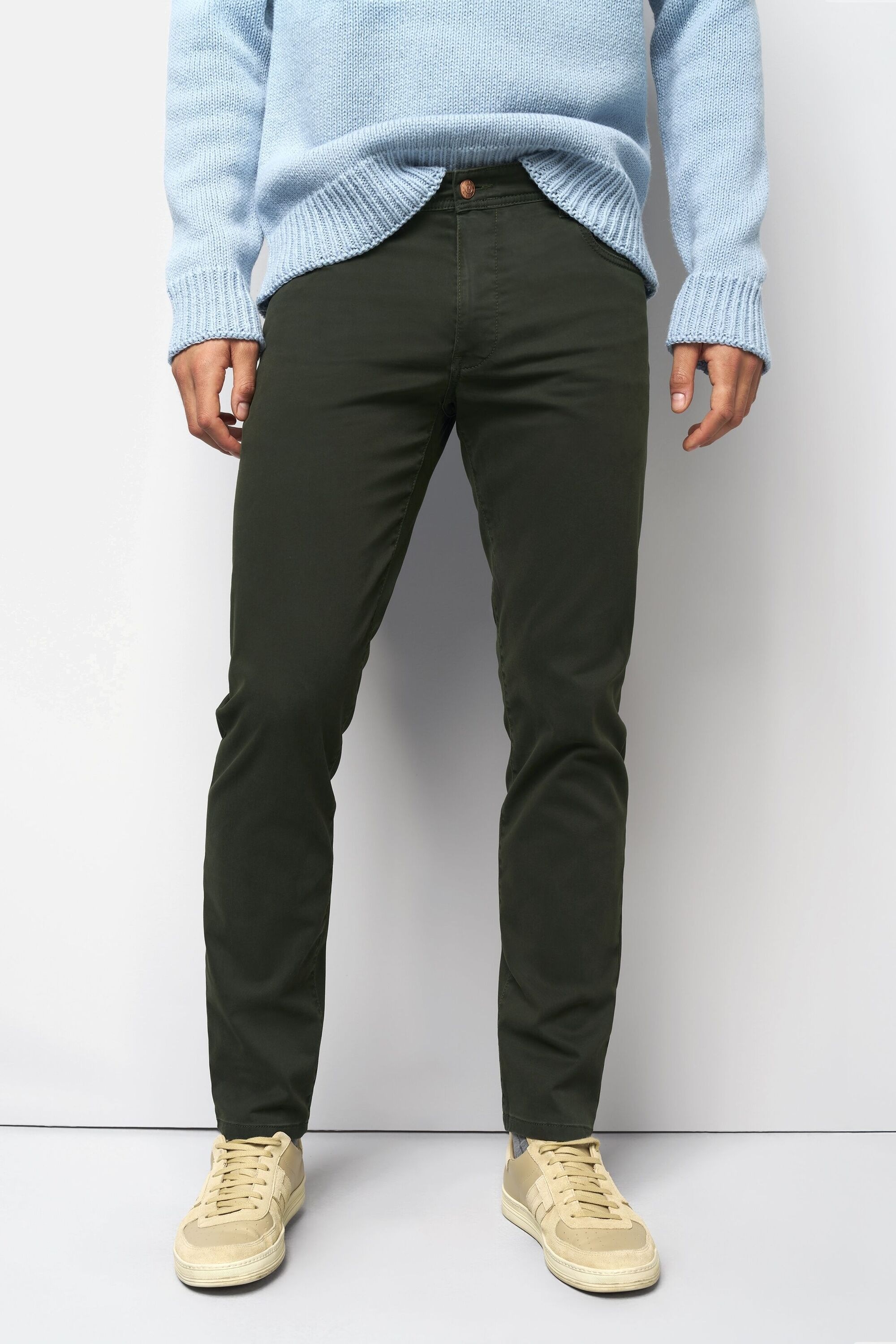 MEYER M5 Five Pocket Chino Dark Green 40 3