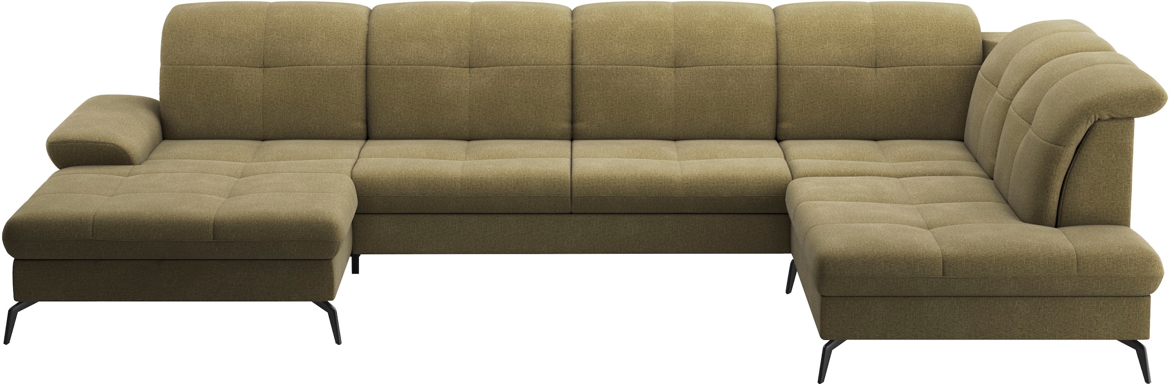 sit&more Wohnlandschaft »Amica, U-Form, inkl. Sitztiefenverstellung und Armteilverstellung«, wahlweise mit Kopfteilverstellung, Bettfunktion und Bettkasten