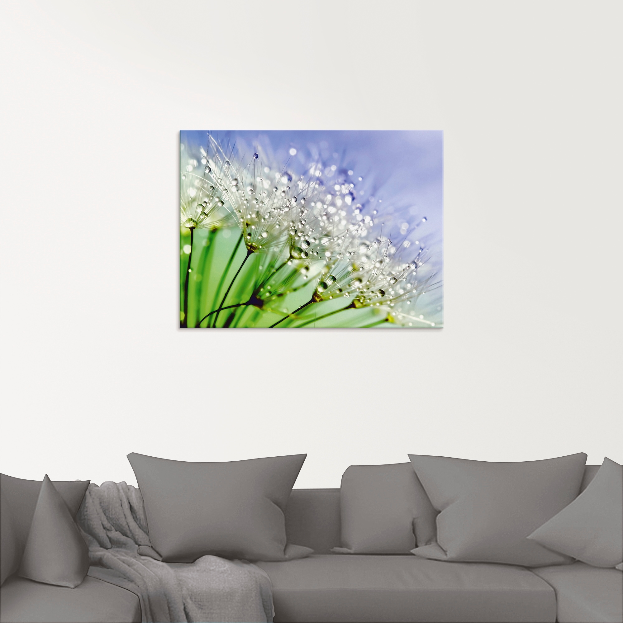 Artland Glasbild »Glitzernde Pusteblume«, Blumen, (1 St.), in verschiedenen Größen