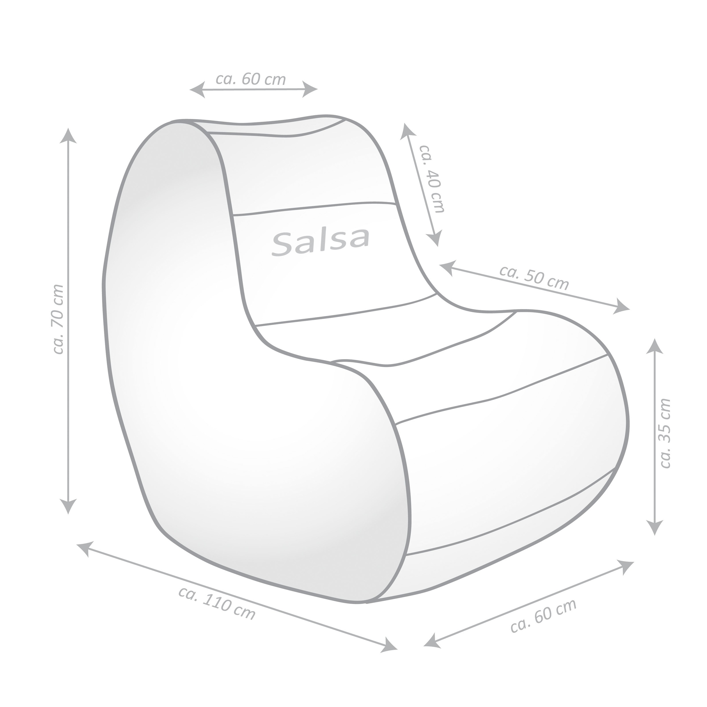 Magma Heimtex Sitzsack »Salsa SCUBA«, (1 St.)