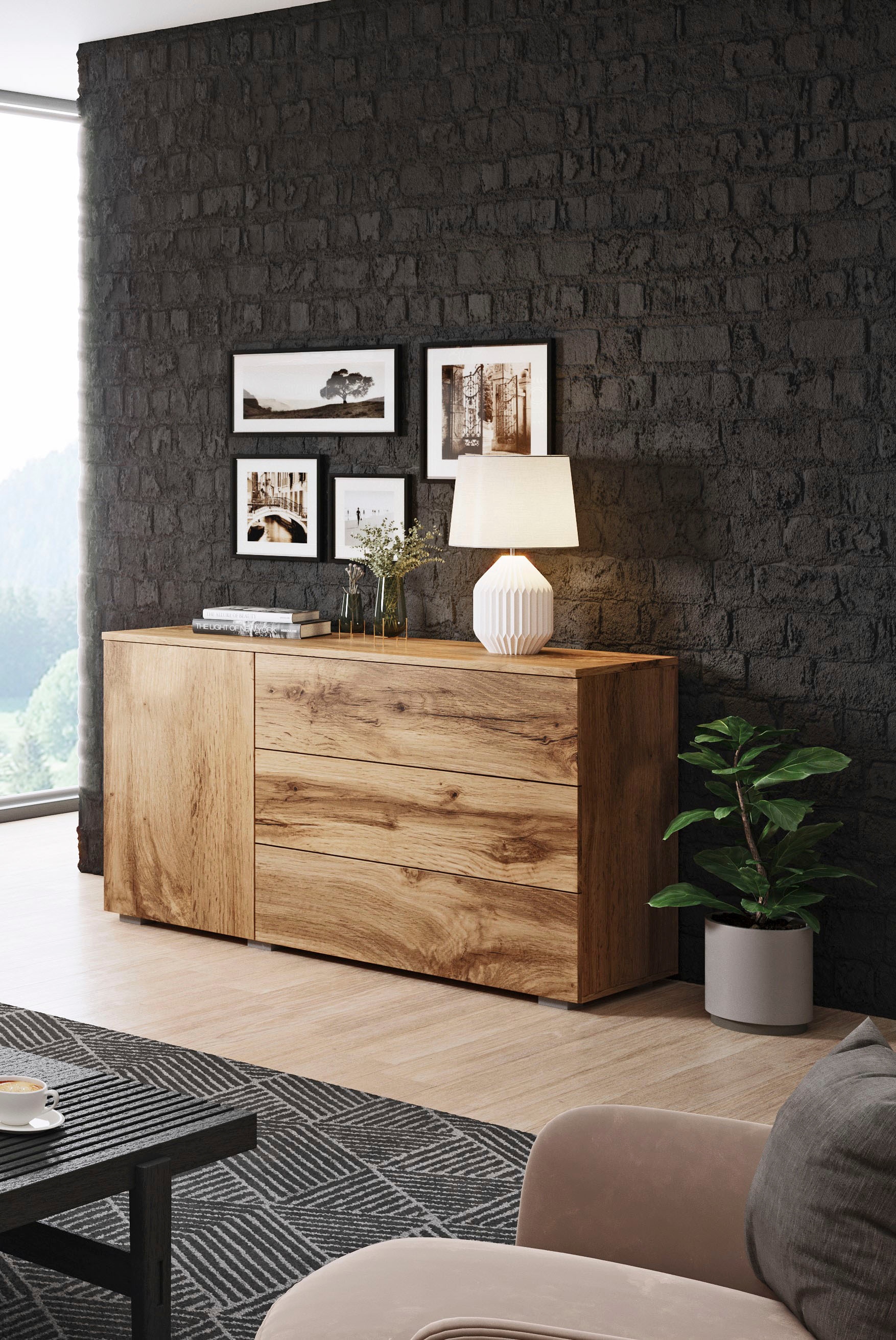 INOSIGN Sideboard "PARIS" 1 Stk. tlg. Moderne 110cm breite grifflose Kommod günstig online kaufen