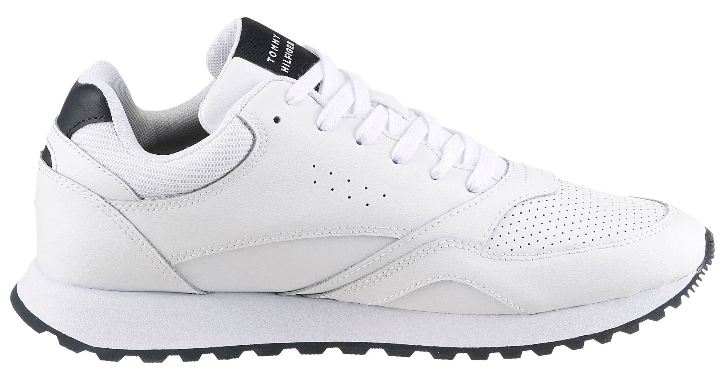Tommy Hilfiger Sneaker »NEW RUNNER EVA LTH ESS«, Freizeitschuh, Halbschuh, Schnürer mit sportiver Lochung