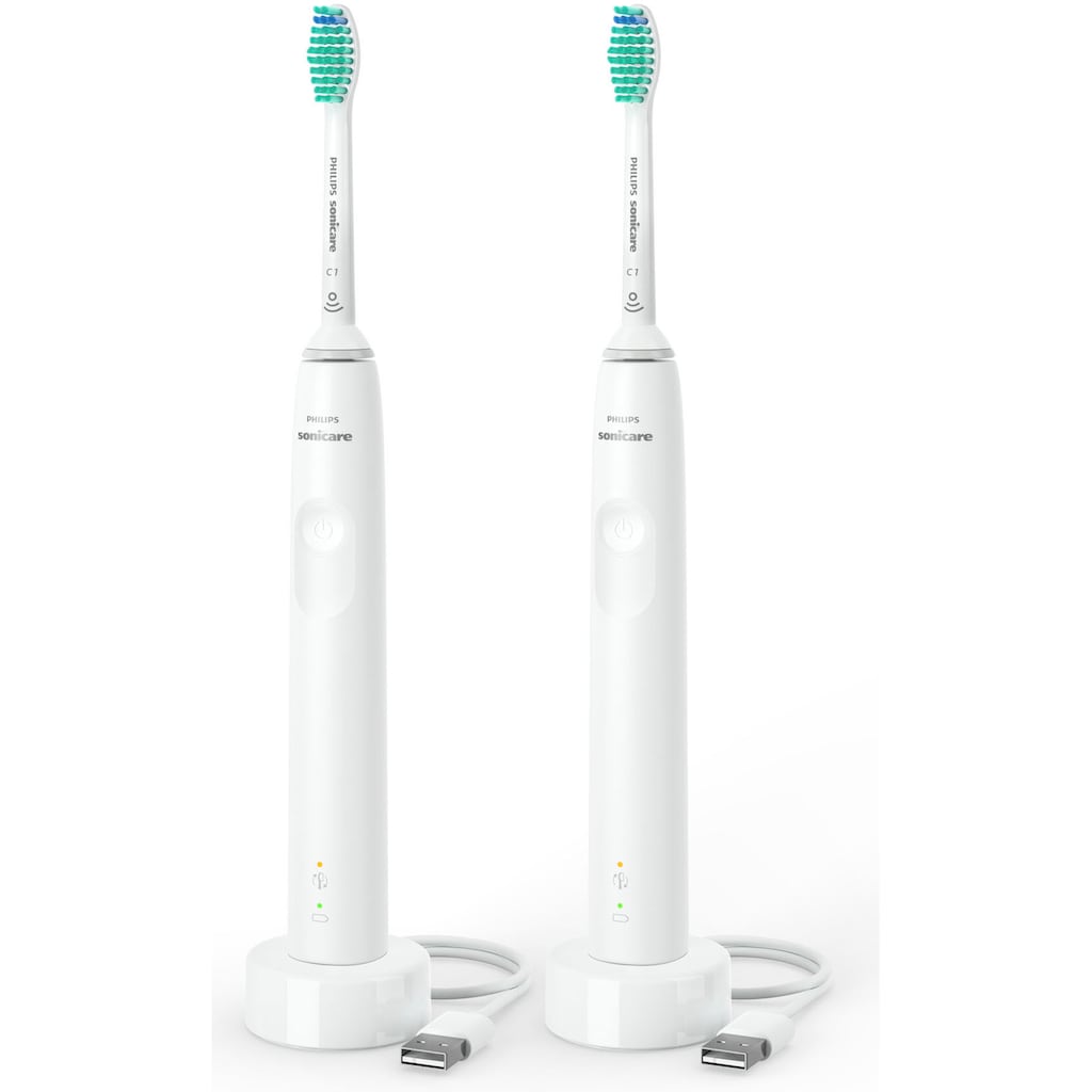 Philips Sonicare Elektrische Zahnbürste »Series 3100 HX3675/13«, 2 St. Aufsteckbürsten