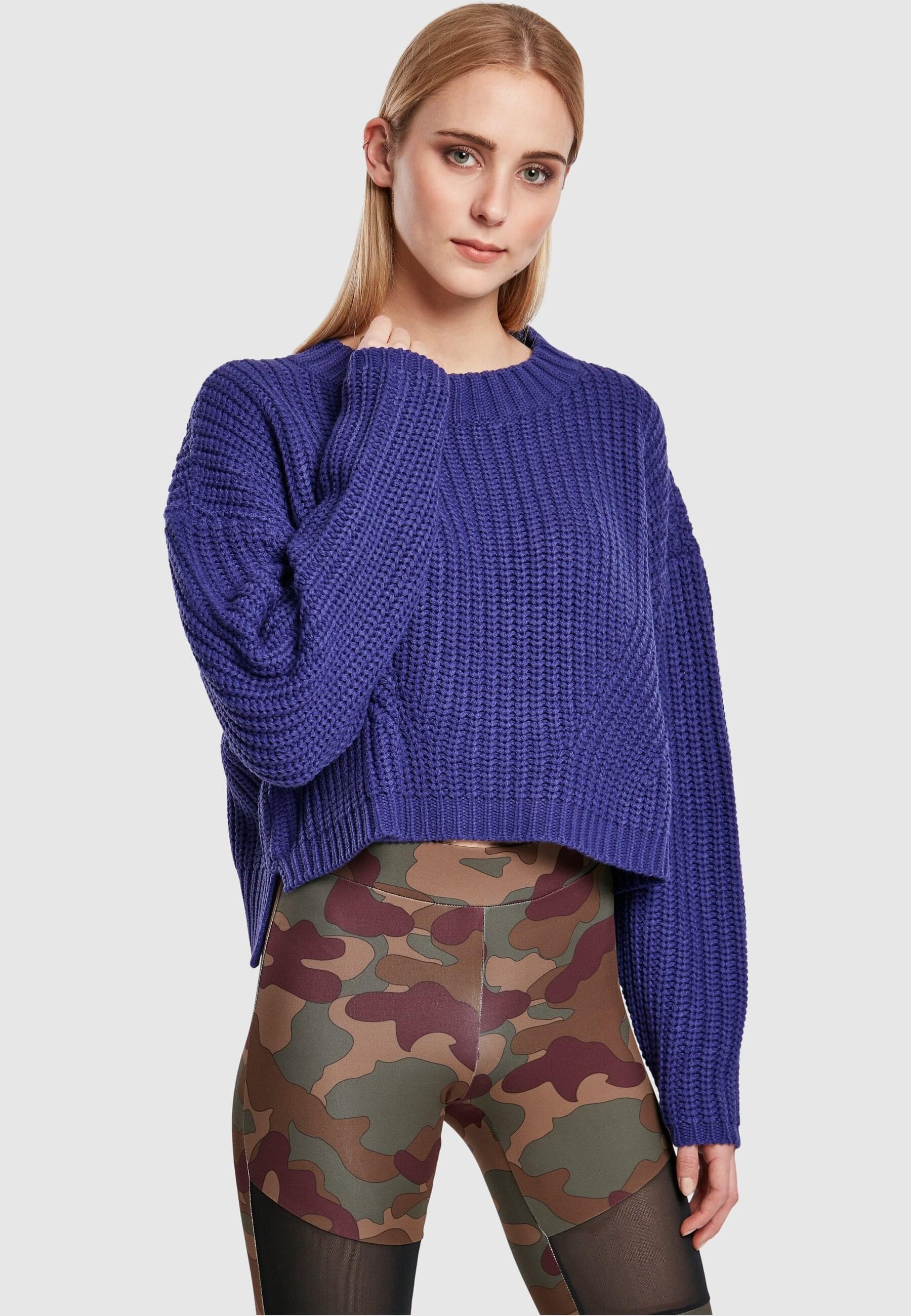 URBAN CLASSICS Rundhalspullover »Urban Classics Damen Ladies Wide Oversize Sweater«, (1 tlg.)