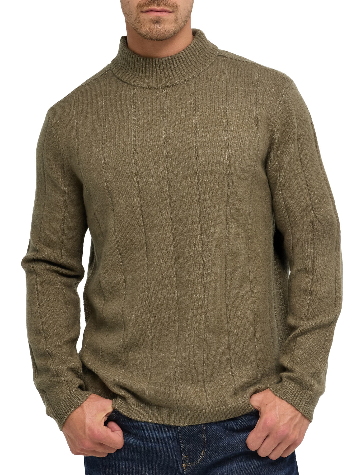 Indicode Rollkragenpullover »INCrowport« Materialmix, regular fit