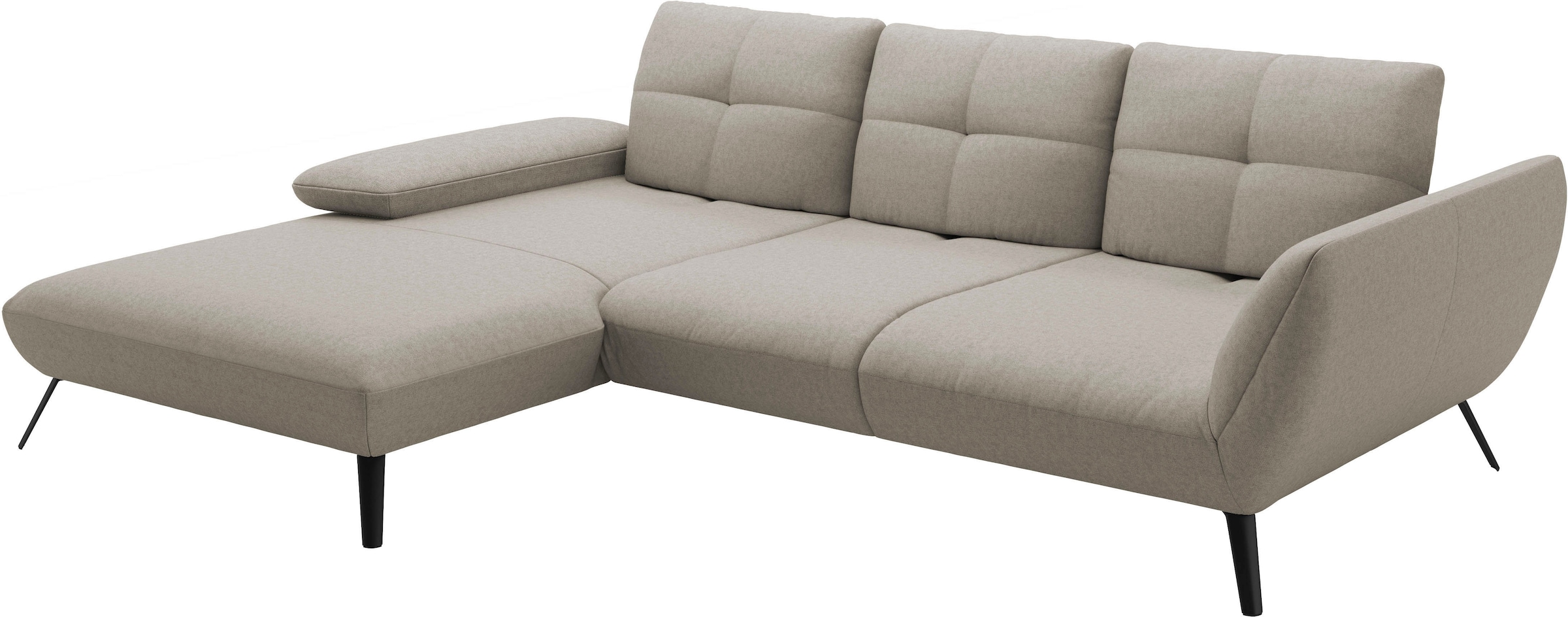 PLACES OF STYLE Ecksofa »Mikado L-Form« inkl. Sitztiefenverstellung und Armteilverstellung