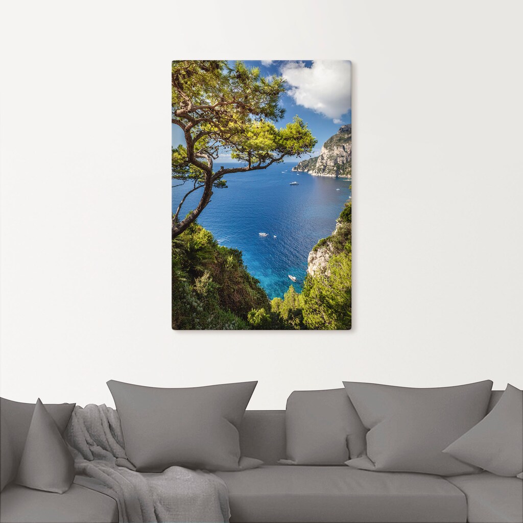 Artland Wandbild »Punta de Masullo, Insel Capri, Italien«, Meer Bilder, (1 St.)