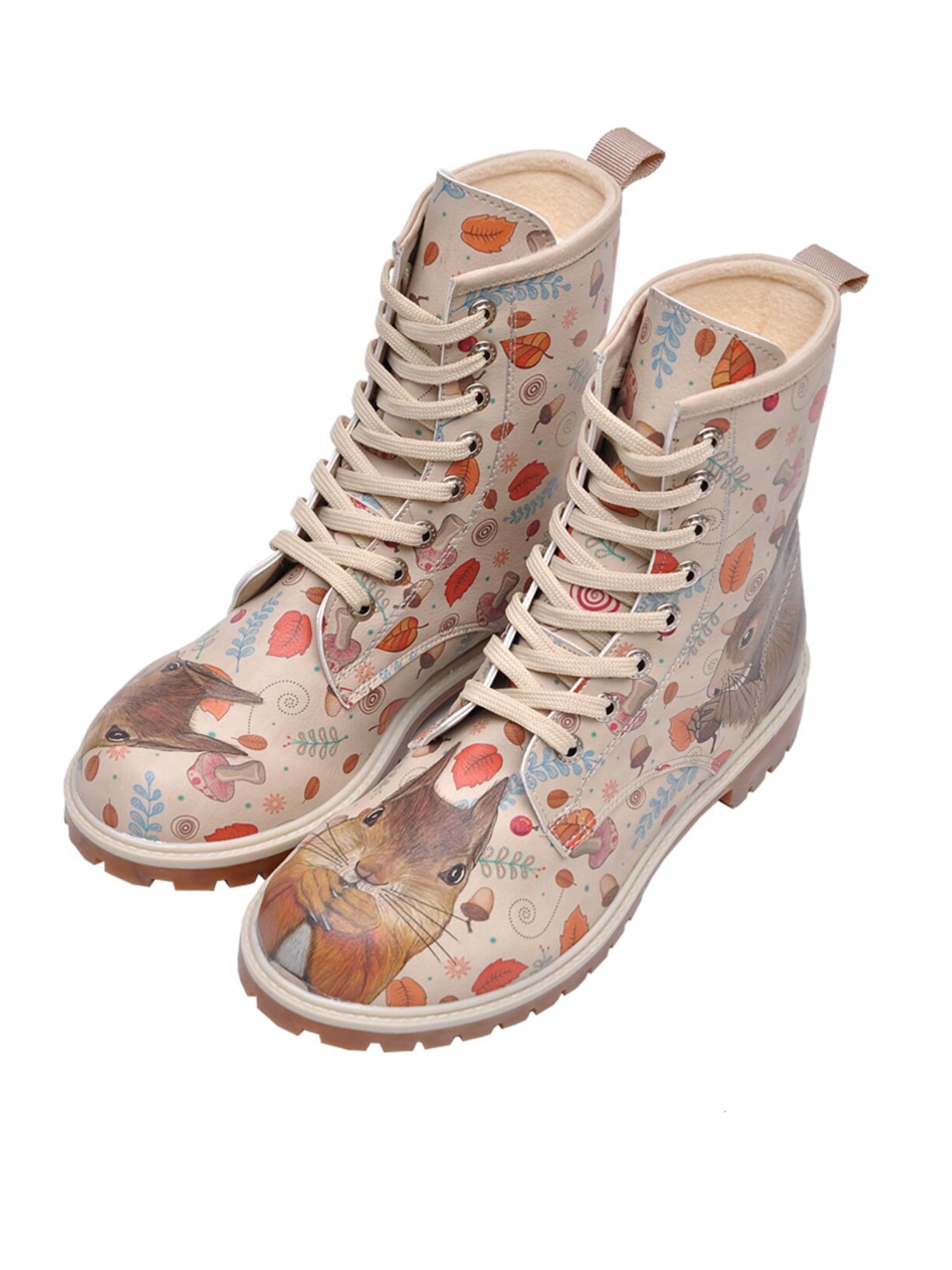 DOGO "Long Boots Schnürstiefel Squirrel Damen Stiefeletten, Longe" Handgefertigt