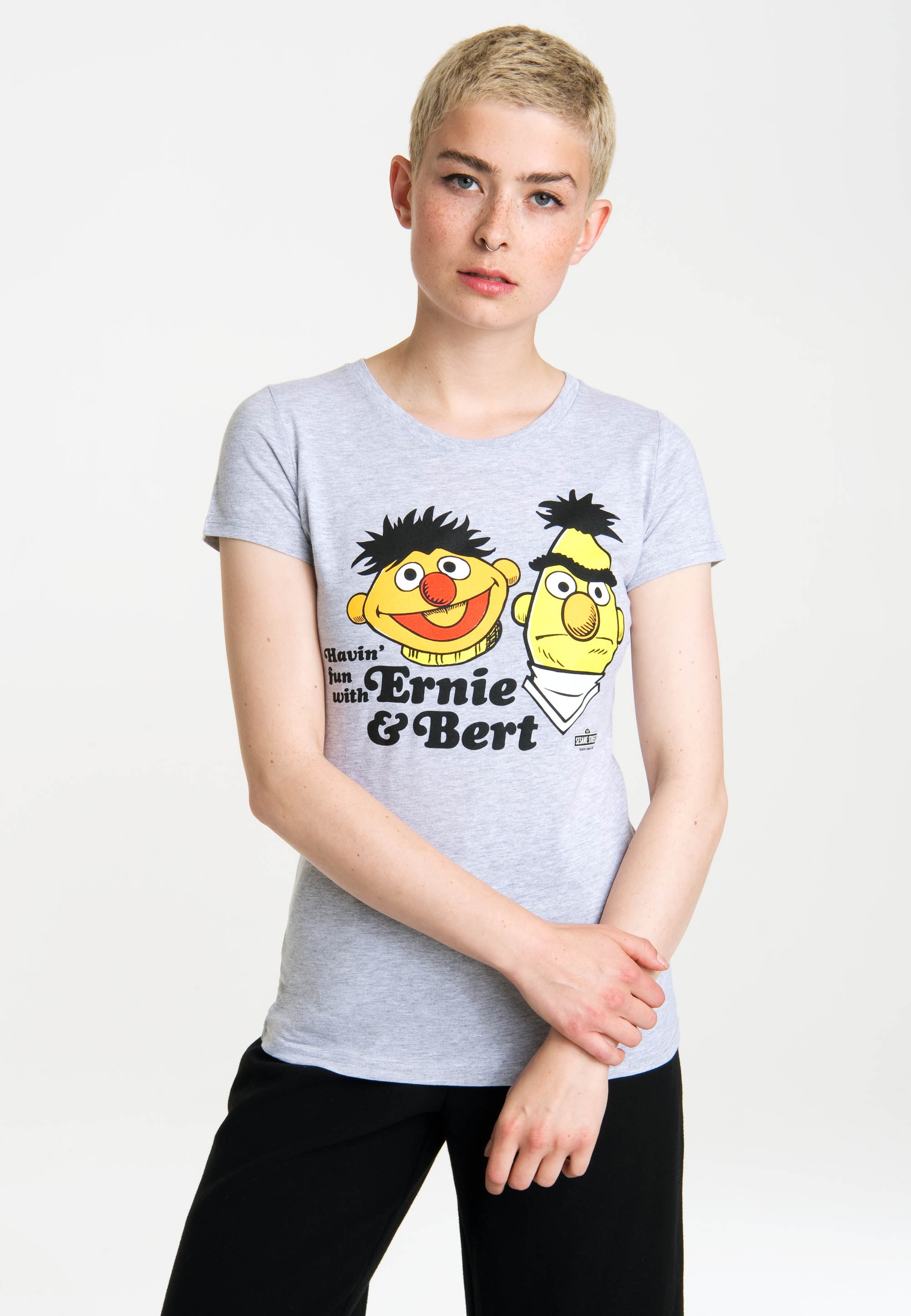 LOGOSHIRT T-Shirt "Sesamstraße - Ernie & Bert Fun", mit Ernie und Bert-Prin günstig online kaufen