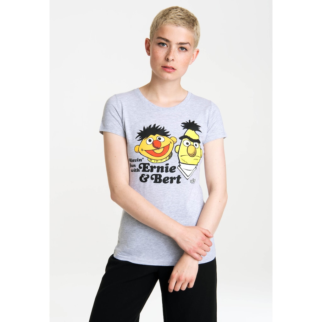 LOGOSHIRT T-Shirt »Sesamstraße Ernie & Bert Fun« mit Ernie und Bert-Print