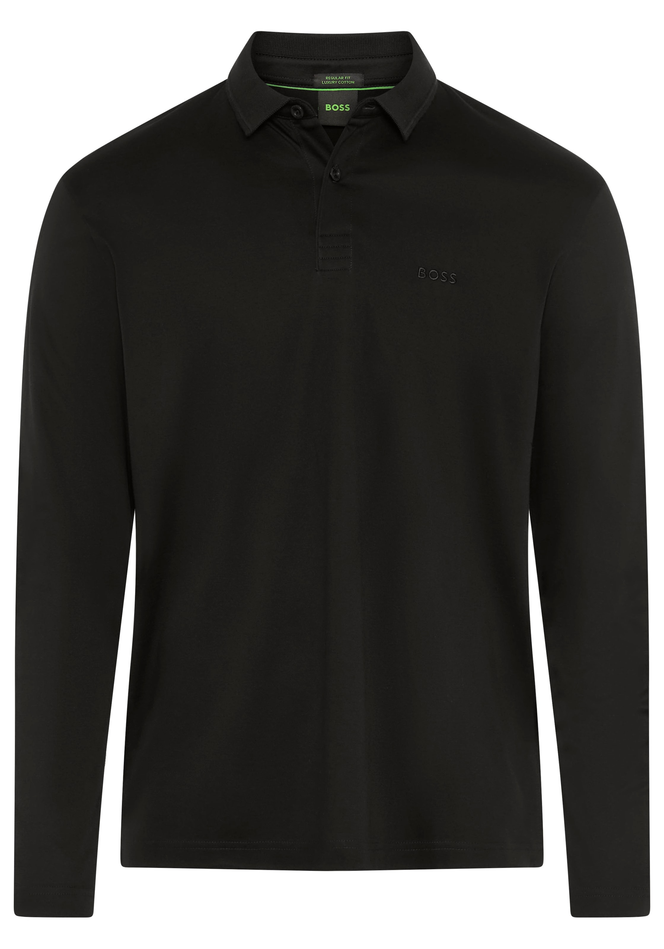 BOSS GREEN Langarm-Poloshirt "Pirol", Langarm, regular fit, Logo-Stickerei günstig online kaufen