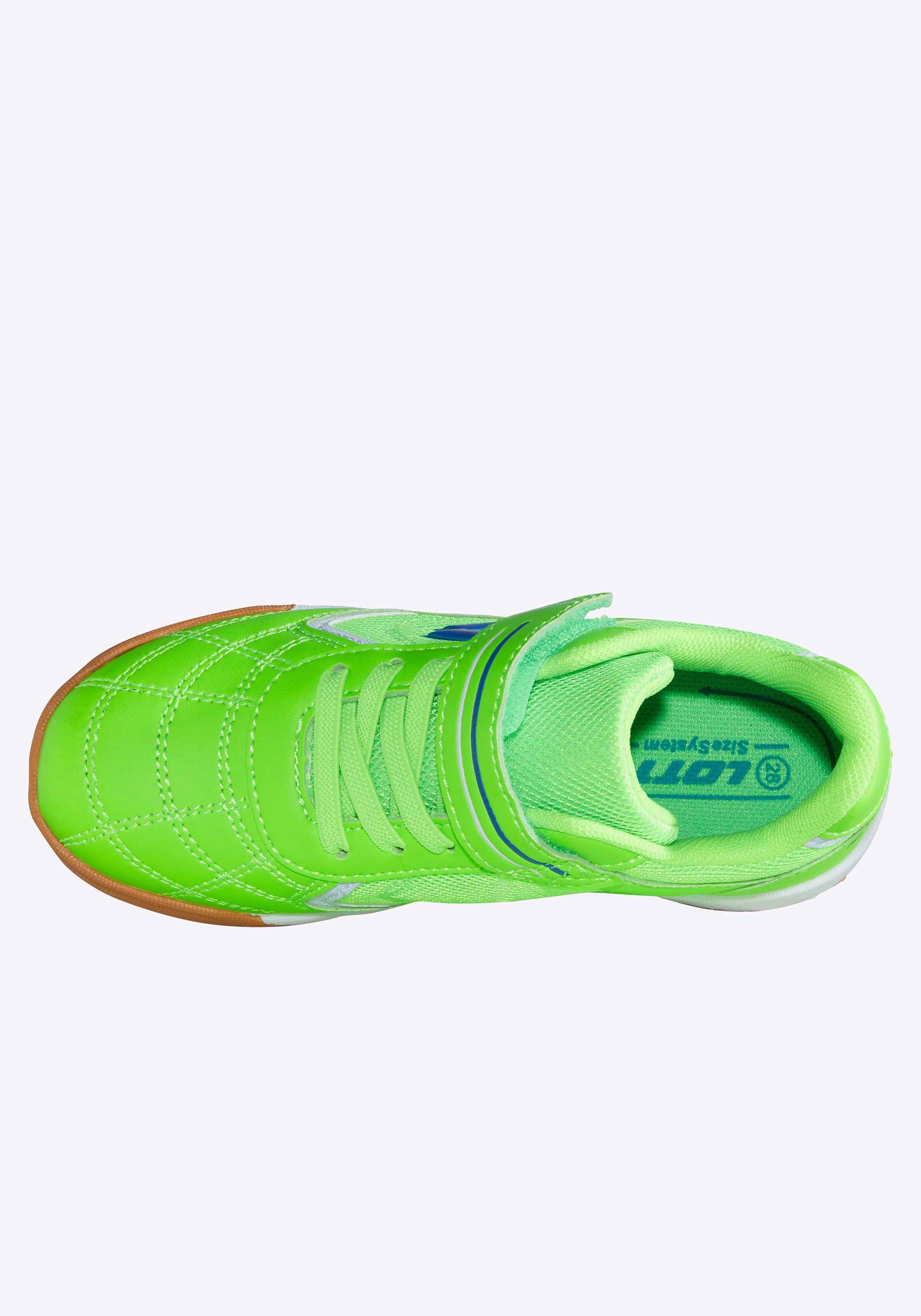 Hallenschuh LOTTO, Mädchen, Gr. 31, grün (fr.grün, blau), Synthetik, Schuhe Hallenschuh, Indoor Sportschuhe - mit nicht abfärbender Sohle 2