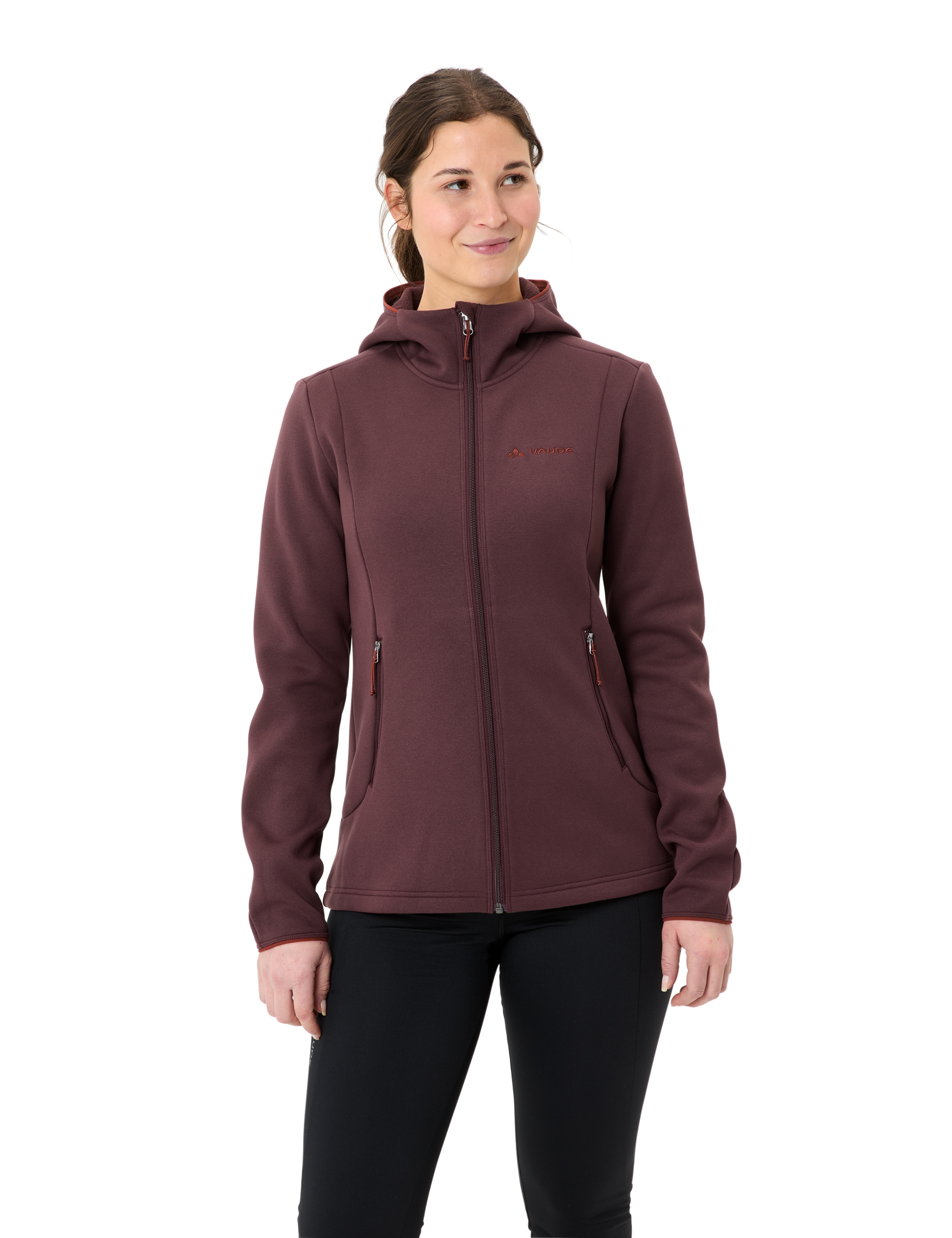 VAUDE Fleecejacke "WOMENS IDRIS FLEECE HOODY" mit Kapuze mit Reißverschluss, aus Polyester, leichtes Futter