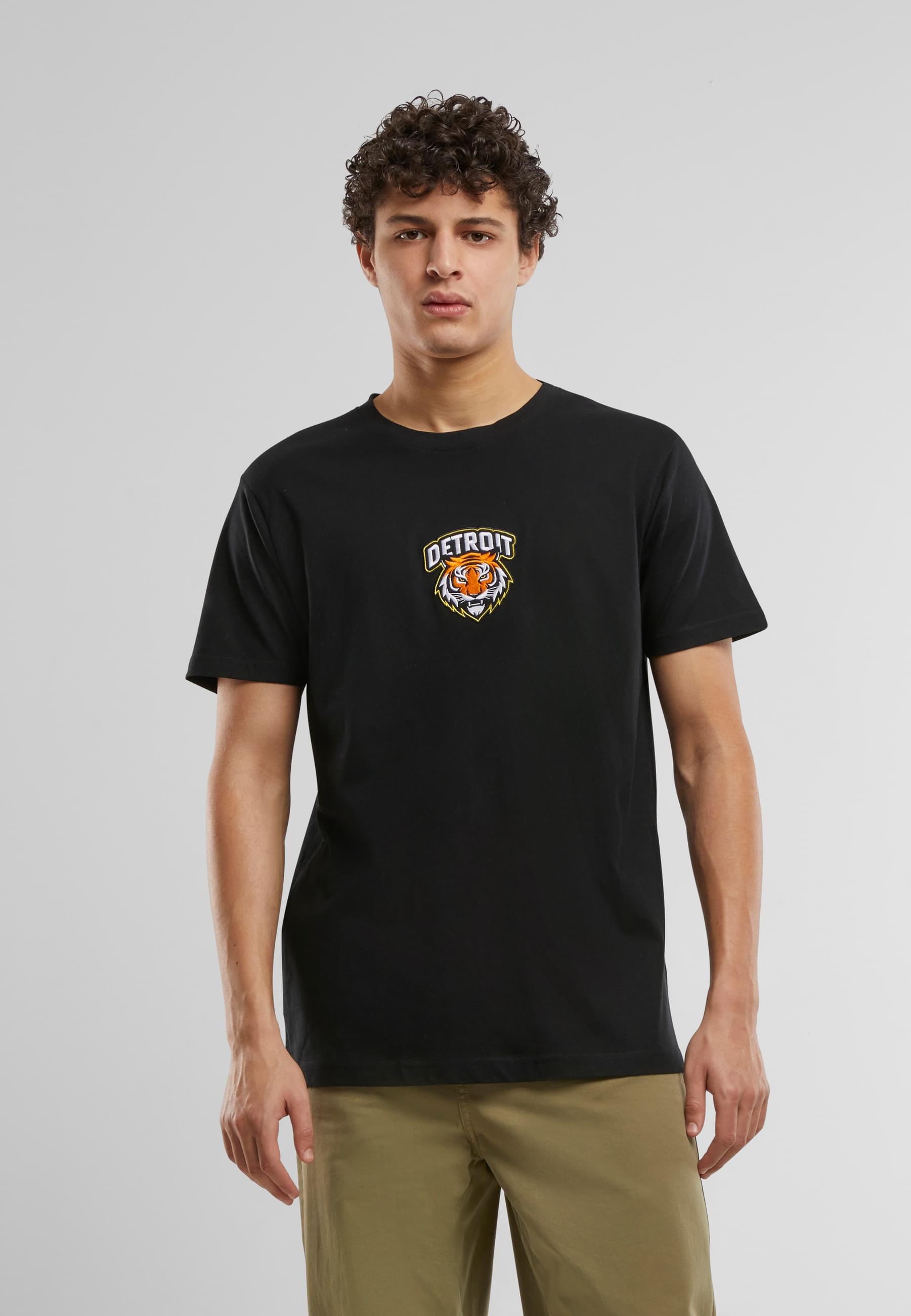 MisterTee T-Shirt »MisterTee Detroit Tiger Head Patch Tee«, (1 tlg.)
