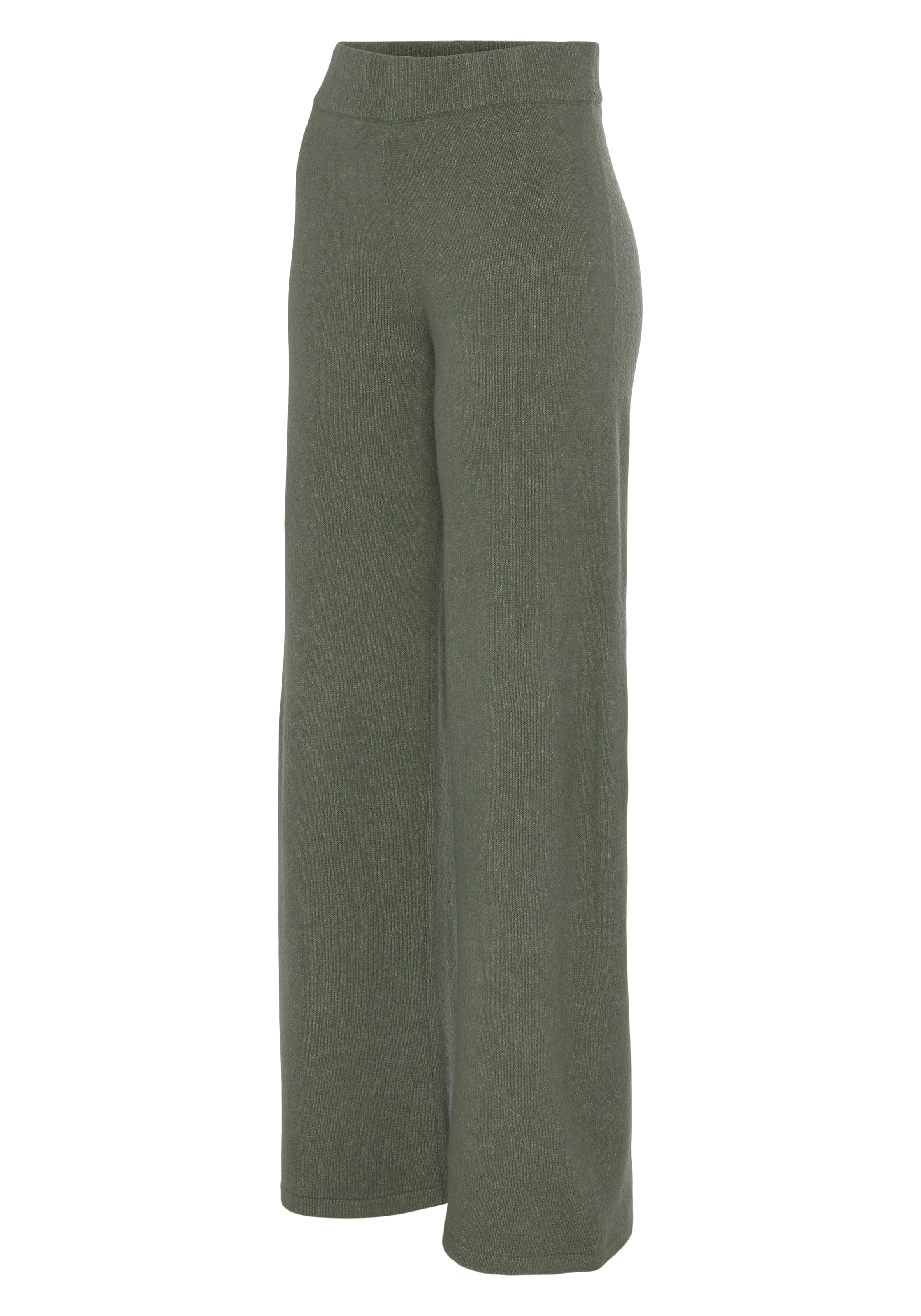 LASCANA Strickhose »-Loungehose«, mit Rippbündchen, Loungewear